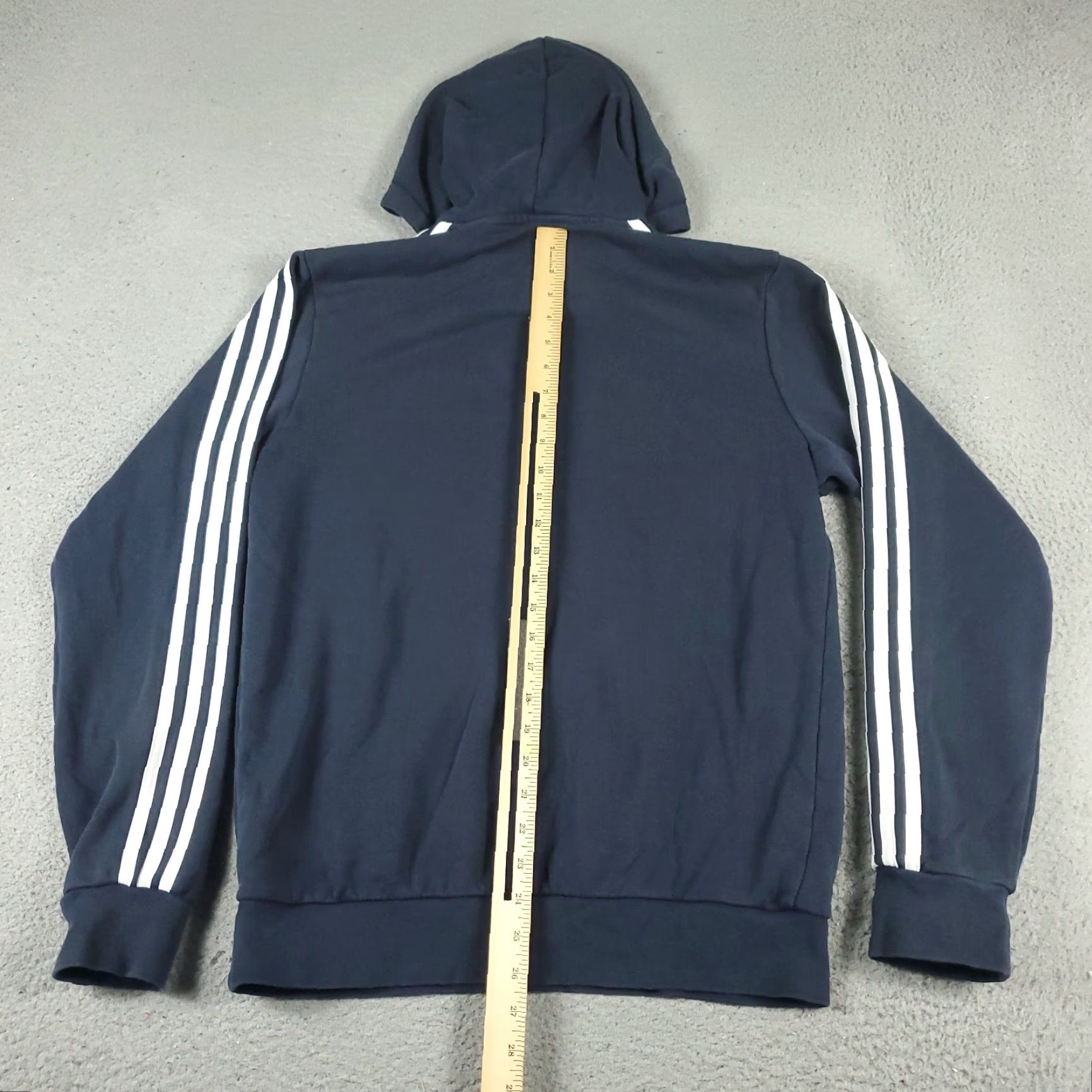 Adidas adidas Mens Hoodie Pullover Sweatshirt Blue Knit Cotton Blend Polyester Logo Mock Neck Long Sleeve Regular Size M Size US M / EU 48-50 / 2 - 5 Thumbnail