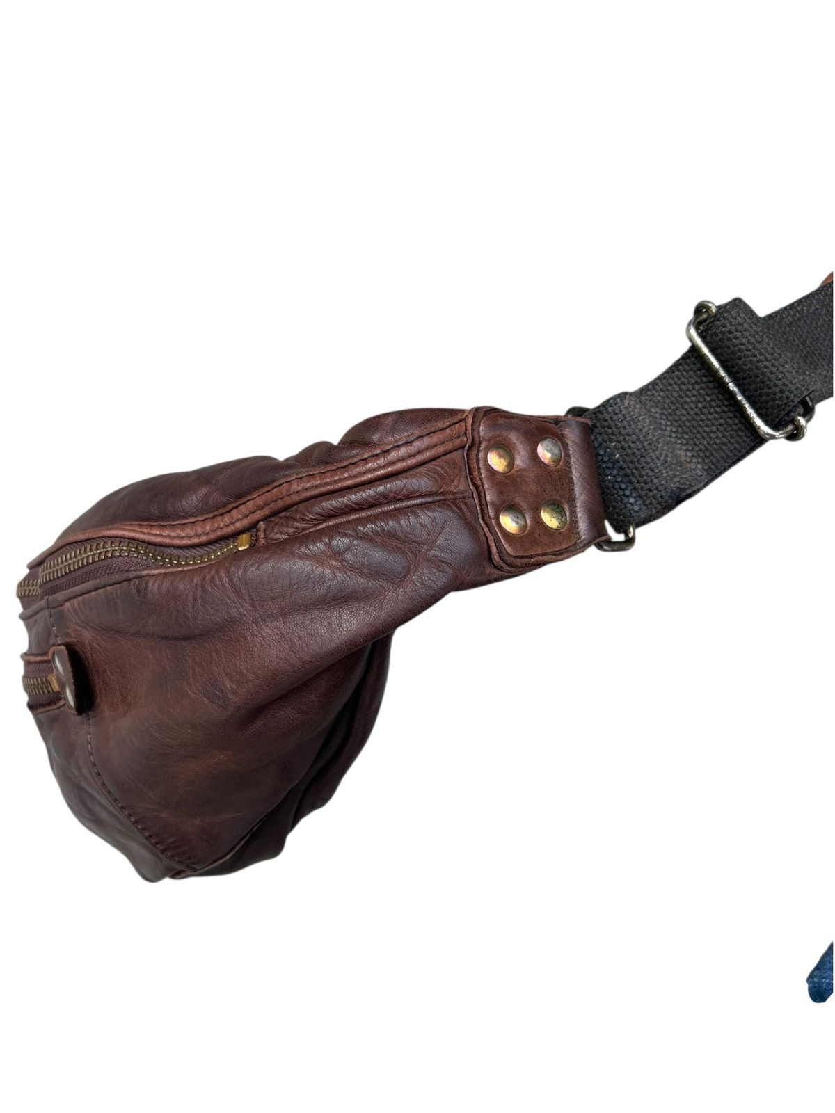 Leather Regalo Tokyo Japan Patina Leather Cargo Chest Bag Size ONE SIZE - 12 Thumbnail