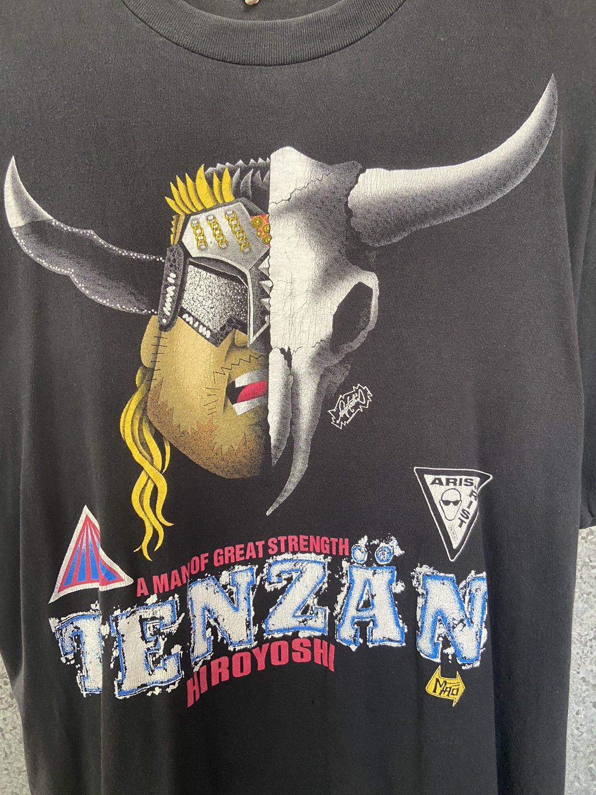 Vintage 🔥 Vintage 90s Vintage Tenzan Hiroyoshi t shirt WWE WWF Size US L / EU 52-54 / 3 - 2 Thumbnail