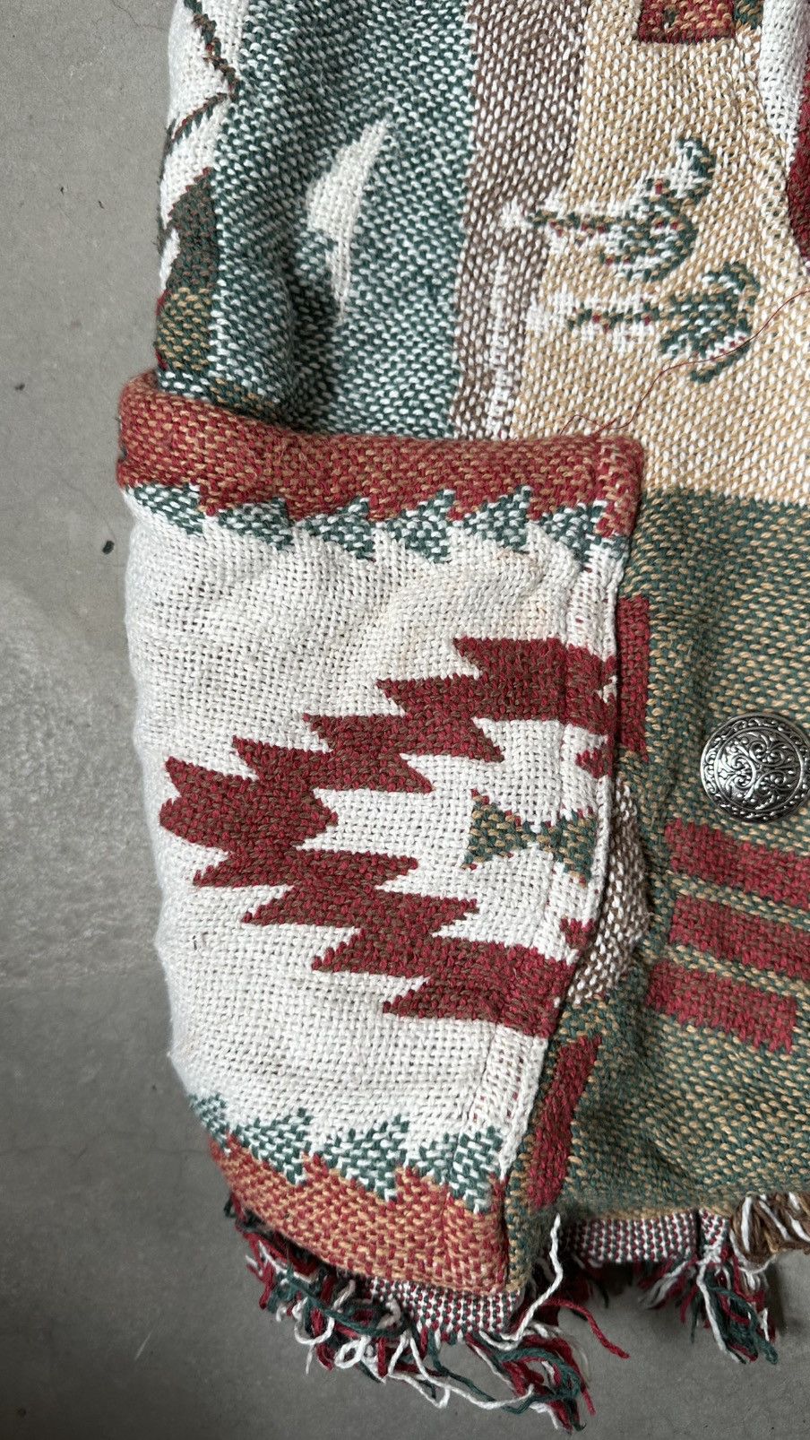 Vintage VINTAGE COUNTRY LIFE BLANKET VEST AZTEC NATIVE Size 40S - 3 Thumbnail