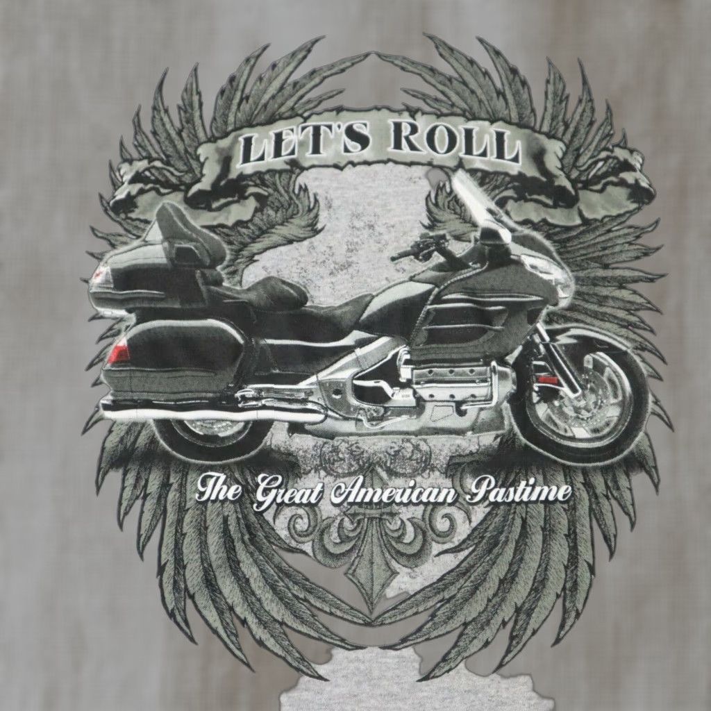 Goldwin Great American T-Shirt Adult L Let's Roll Motorcycle Pastime Gold Wing Mens Size US L / EU 52-54 / 3 - 1 Thumbnail