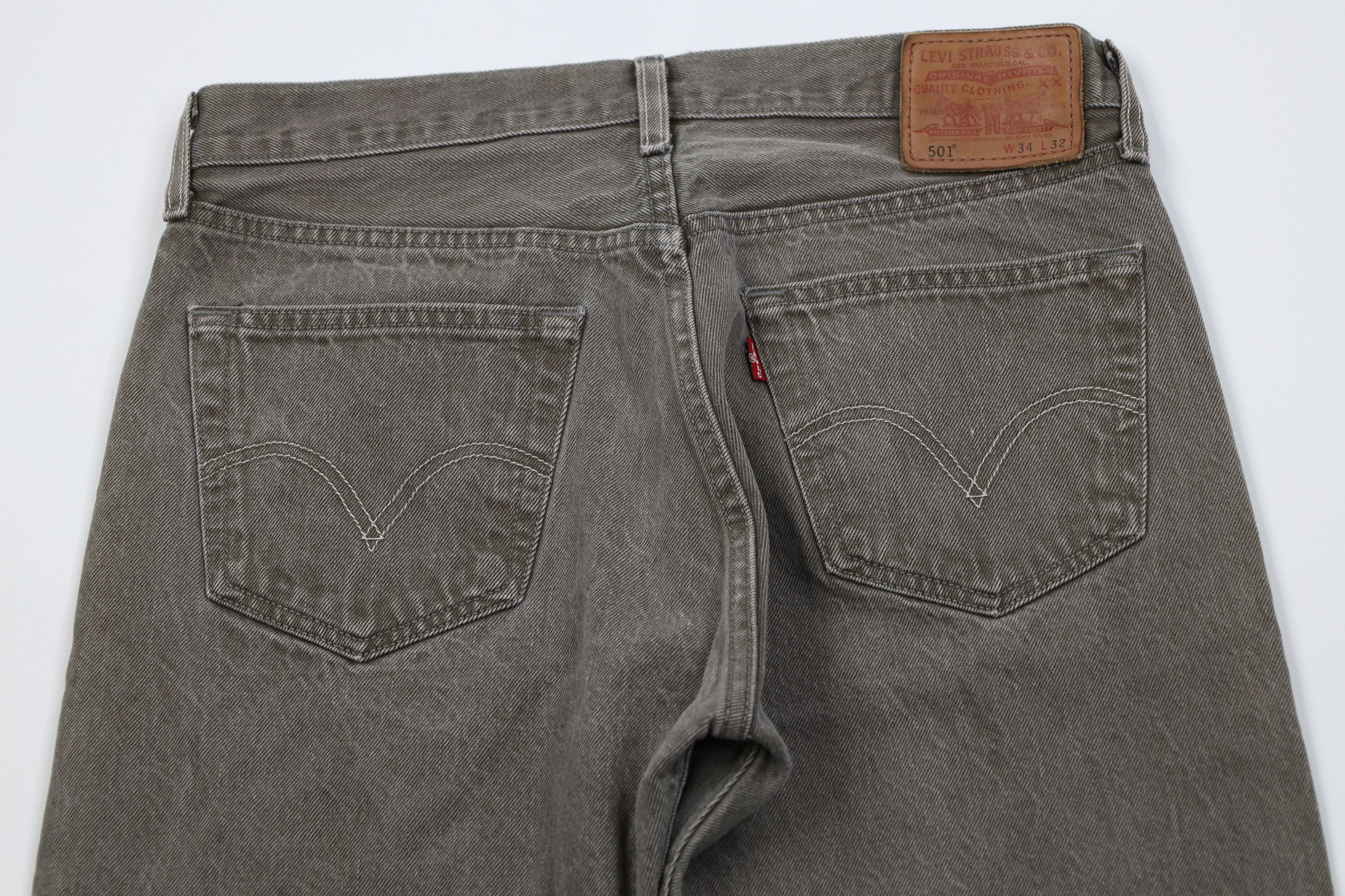 Levi's Vintage Y2K Levis 501xx Button Fly Original Fit Jeans Green Size US 34 / EU 50 - 12 Thumbnail