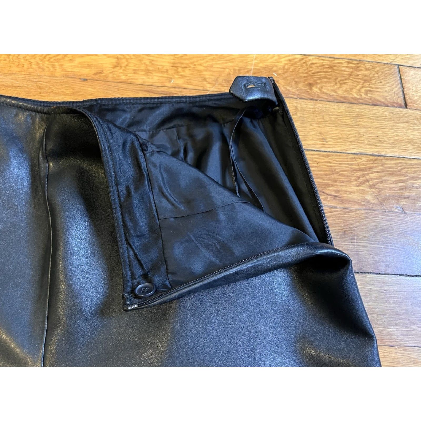 Vintage VINTAGE Worth Leather Pants Women’s 12 Black Size 34" / US 12 / IT 48 - 5 Thumbnail
