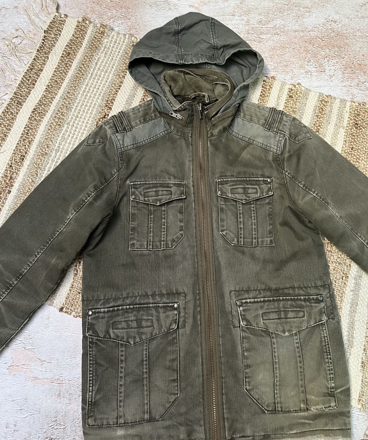 Japanese Brand × Le Grande Bleu (L.G.B.) Vintage Japanese distressed washed military jacket Size US S / EU 44-46 / 1 - 6 Thumbnail