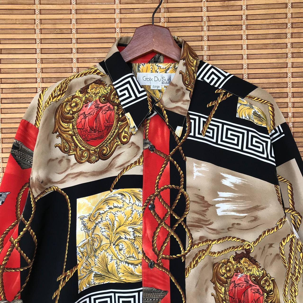 Japanese Brand × Vintage CROIX DU SUD COUTURE BARAQUE SHIRT Size US L / EU 52-54 / 3 - 7 Thumbnail