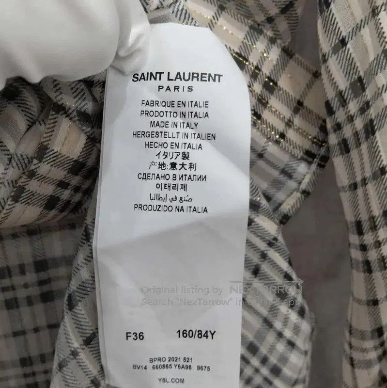 Yves Saint Laurent YSL White Silk Long Sleeve Shirt for Women . Size S / US 4 / IT 40 - 4 Thumbnail