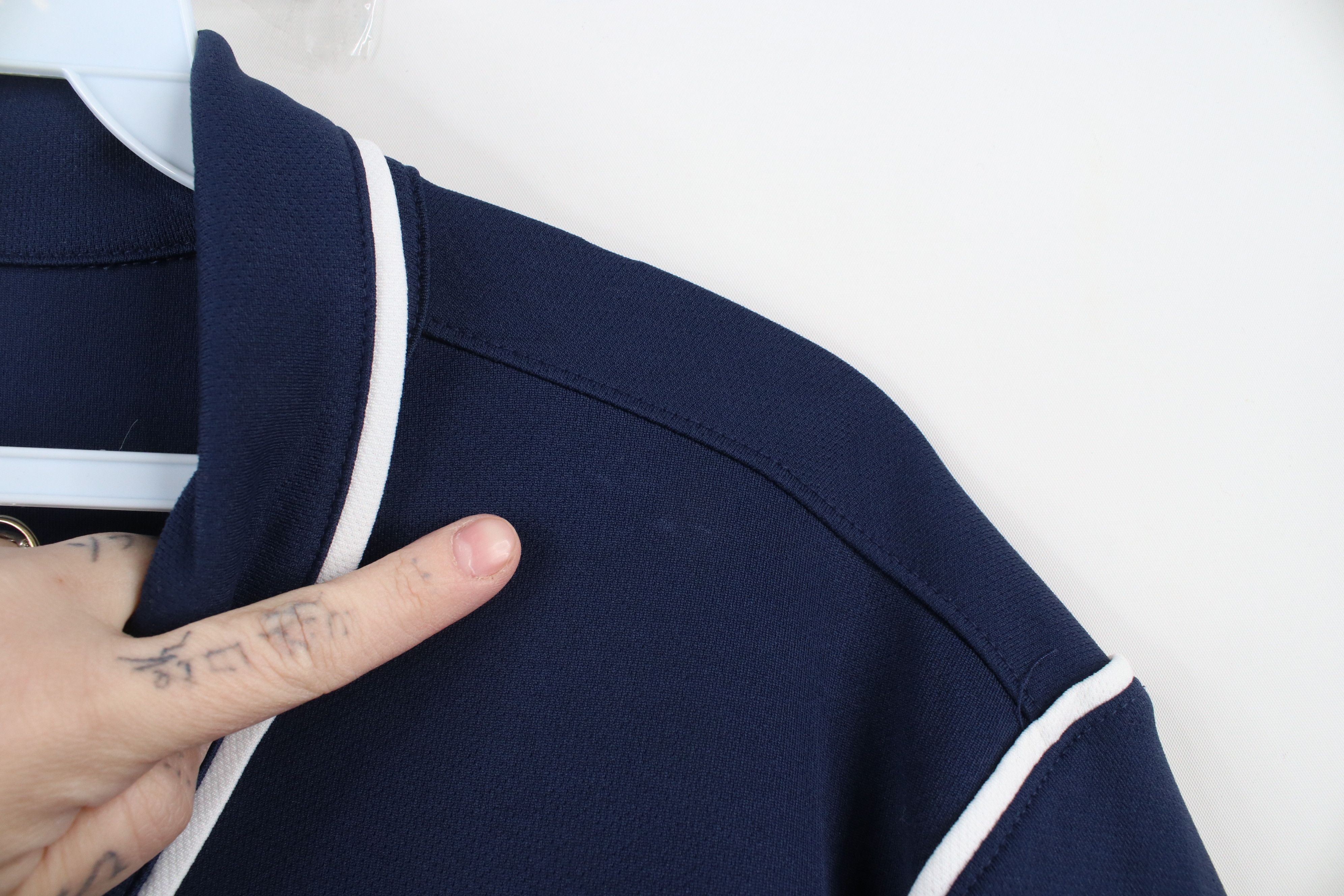 Nike × Vintage Nike Xavier University Baseball Short Sleeve Polo Shirt Size US L / EU 52-54 / 3 - 9 Thumbnail