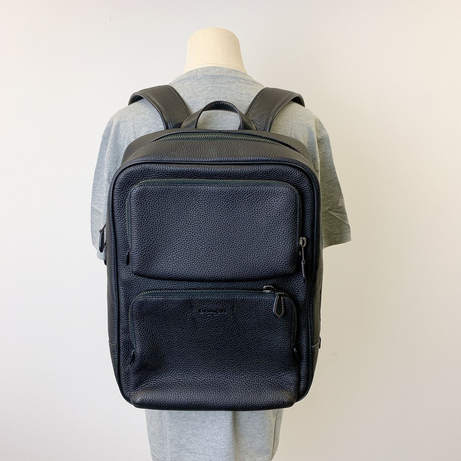 COACH バックパック ゴッサム C5323 ブラック Coach Gotham pebble  