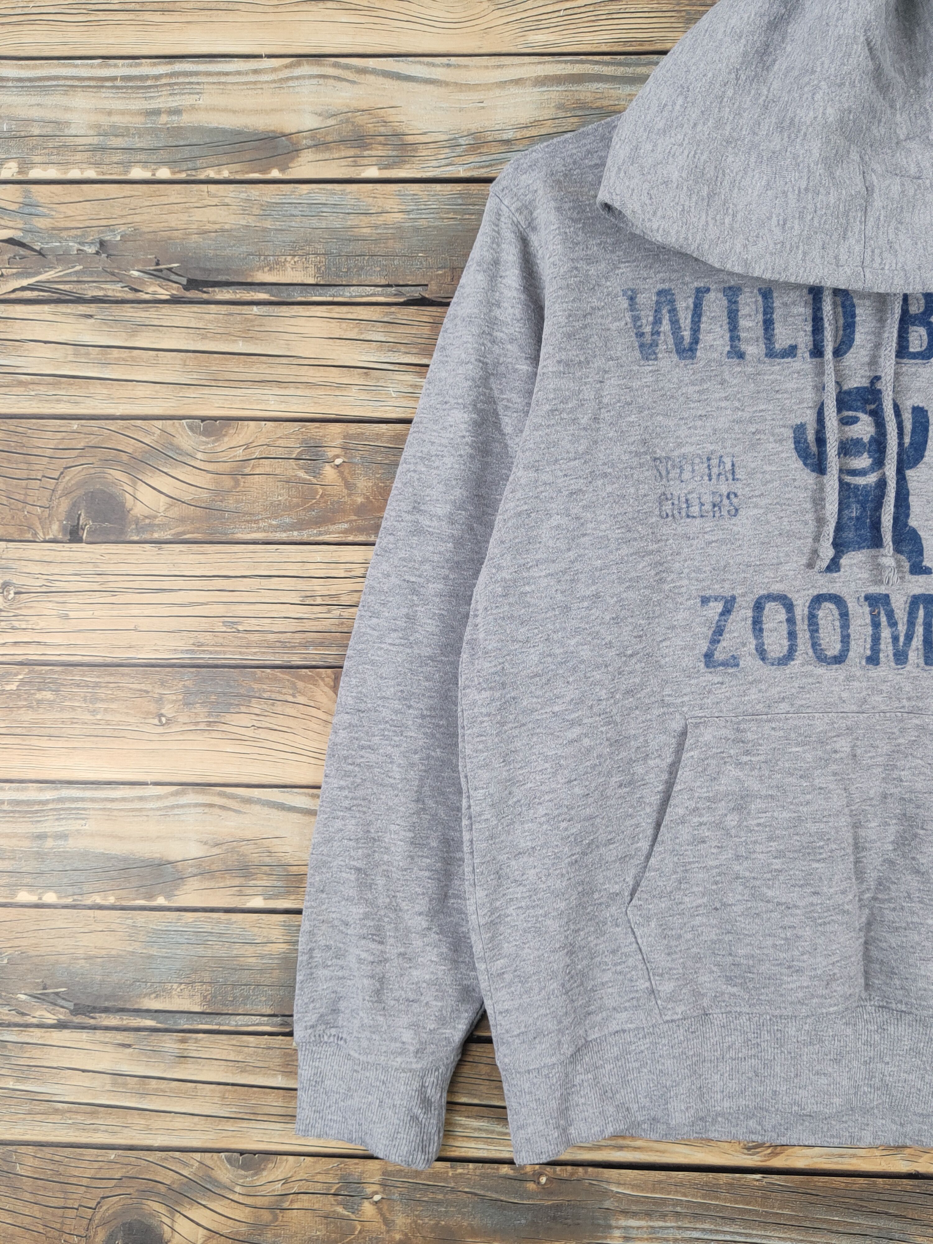 Japanese Brand × Vintage ZooMac Gray Hoodie Sweatshirts #W1138 Size US S / EU 44-46 / 1 - 4 Thumbnail