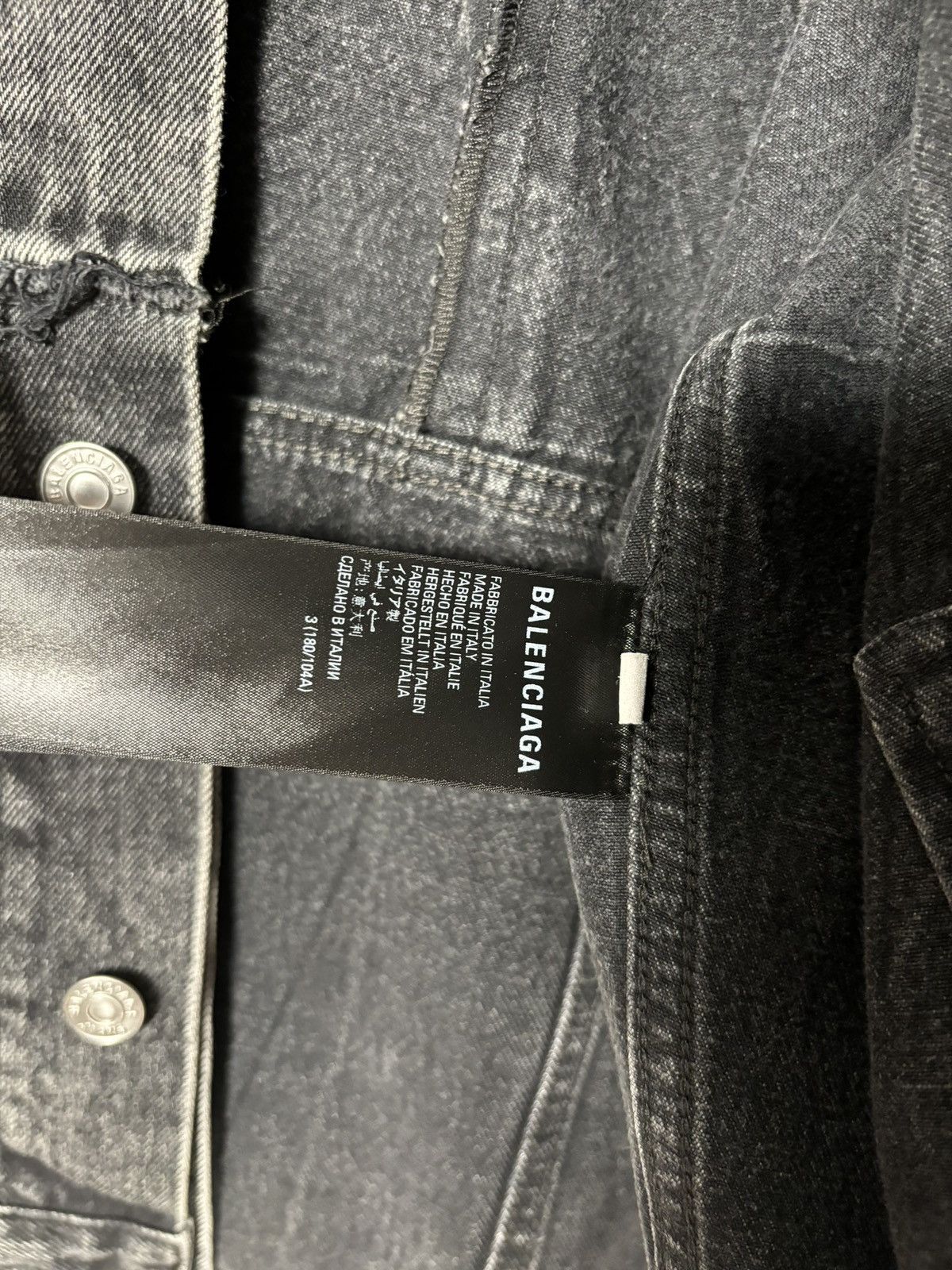 Balenciaga 🚭BALENCIAGA GRAIL🚭 RECONSTRUCTED DENIM JACKET Size US L / EU 52-54 / 3 - 14 Thumbnail