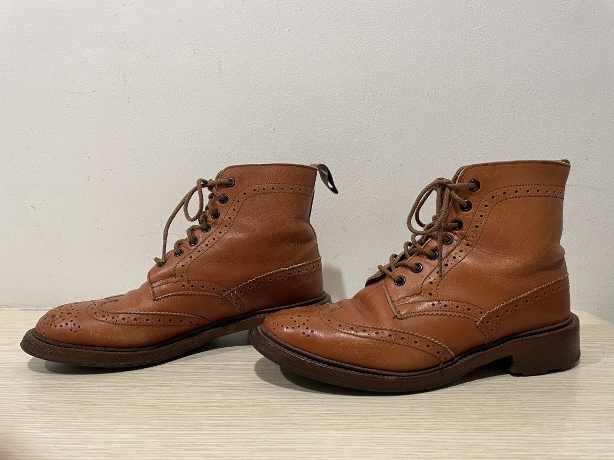 Tricker's Trickers Wingtip Boots Full Leather Made in England 🏴󠁧󠁢󠁥󠁮󠁧󠁿 Unisex Size US 5.5 / EU 38 - 1 Thumbnail