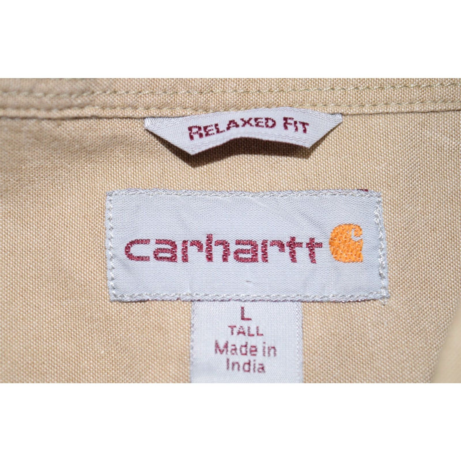 Carhartt VINTAGE Carhartt Relaxed Fit Work Chambray Casual Mens Shirt Tan Short Sleeve Large Tall Size US L / EU 52-54 / 3 - 4 Thumbnail