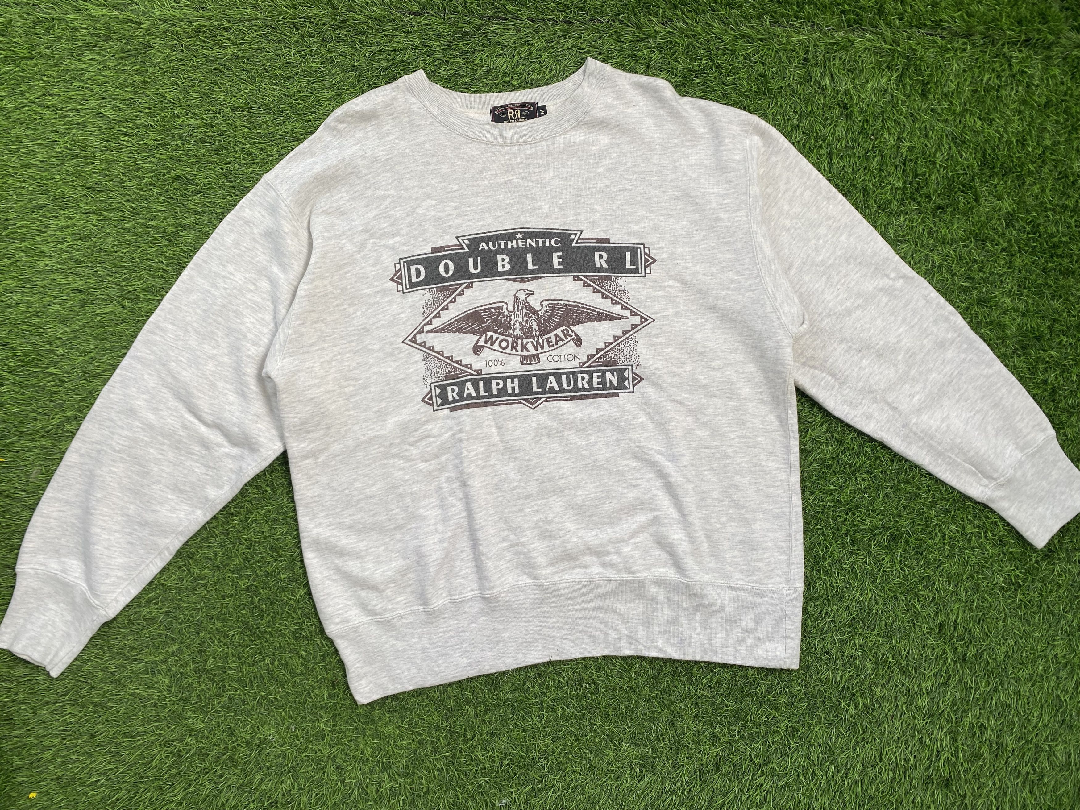 image of Polo Ralph Lauren x Rrl Ralph Lauren Vintage 90's Double Rl Ralph Laurent Authentic Sweatshirt in G