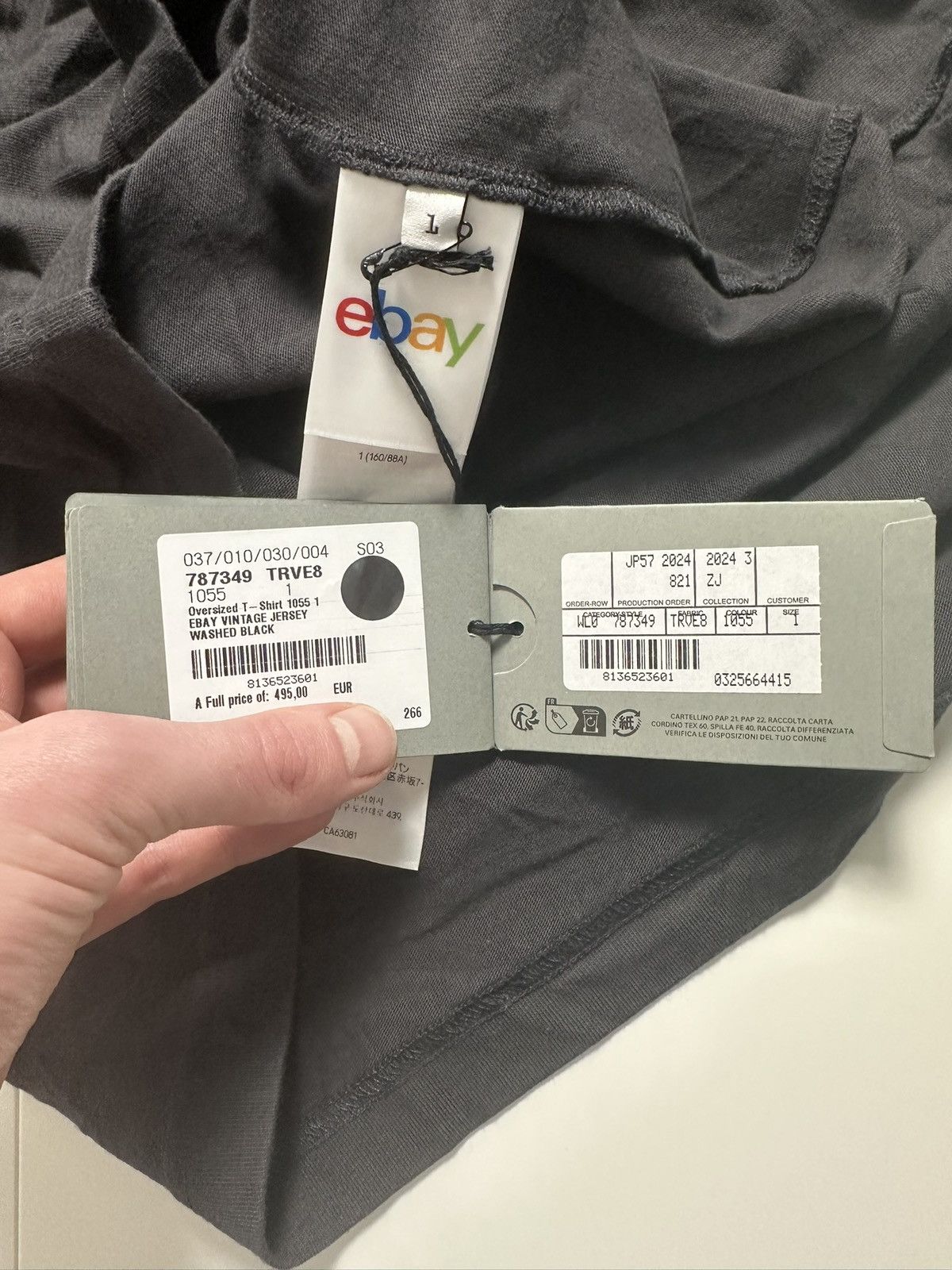 Balenciaga Balenciaga x eBay W24 logo shirt black Sz1 NEW Size US S / EU 44-46 / 1 - 6 Thumbnail