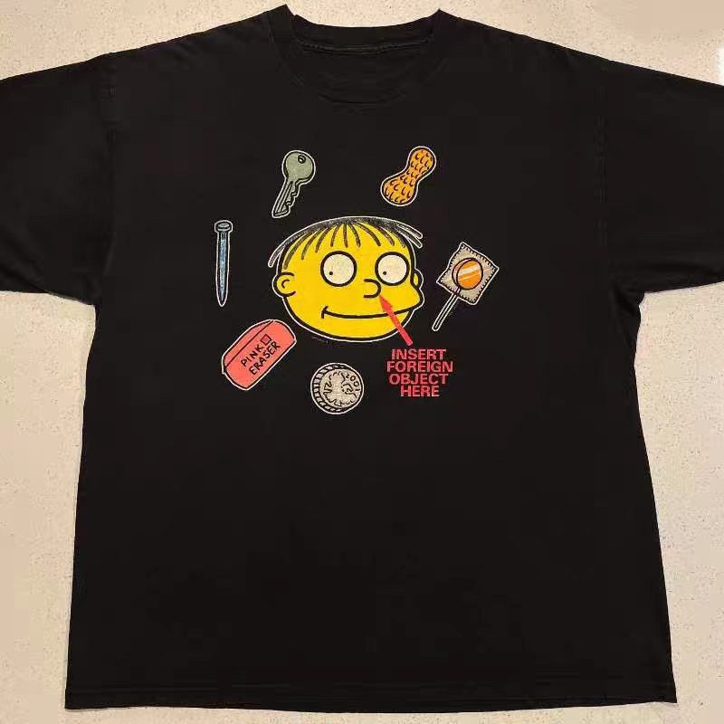 Vintage Black Vintage Cartoon-Print Cotton T-Shirt Size US M / EU 48-50 / 2 - 1 Thumbnail