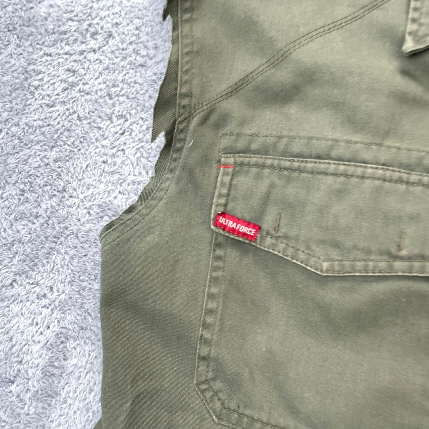 Vintage VINTAGE Ultra Force Shirt Mens Small Green Military Denim Army Utility Altered Size US S / EU 44-46 / 1 - 5 Thumbnail