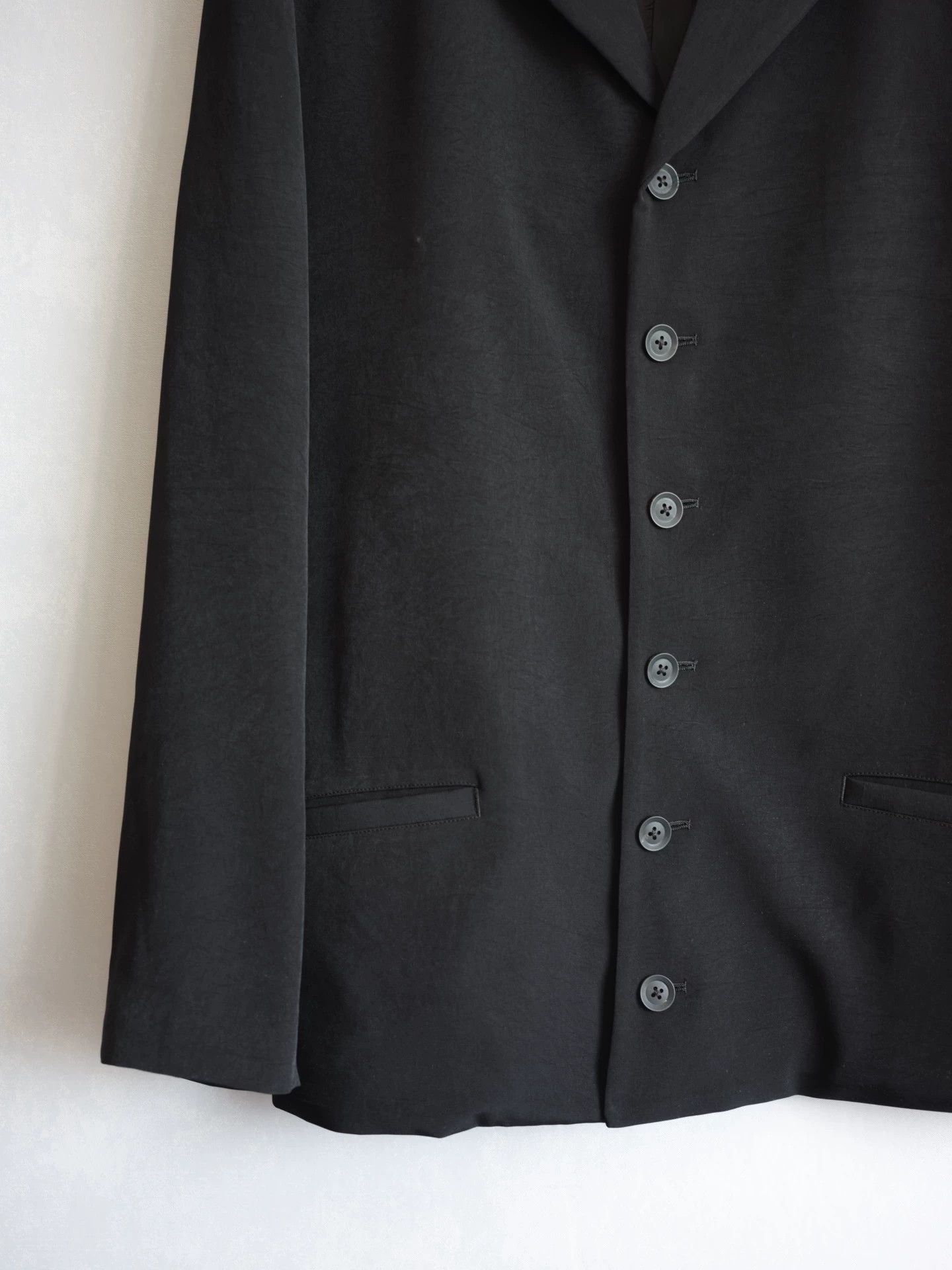 Yohji Yamamoto Yohji Yamamoto 24SS Triacetate 6B Black Jacket Size US L / EU 52-54 / 3 - 7 Thumbnail