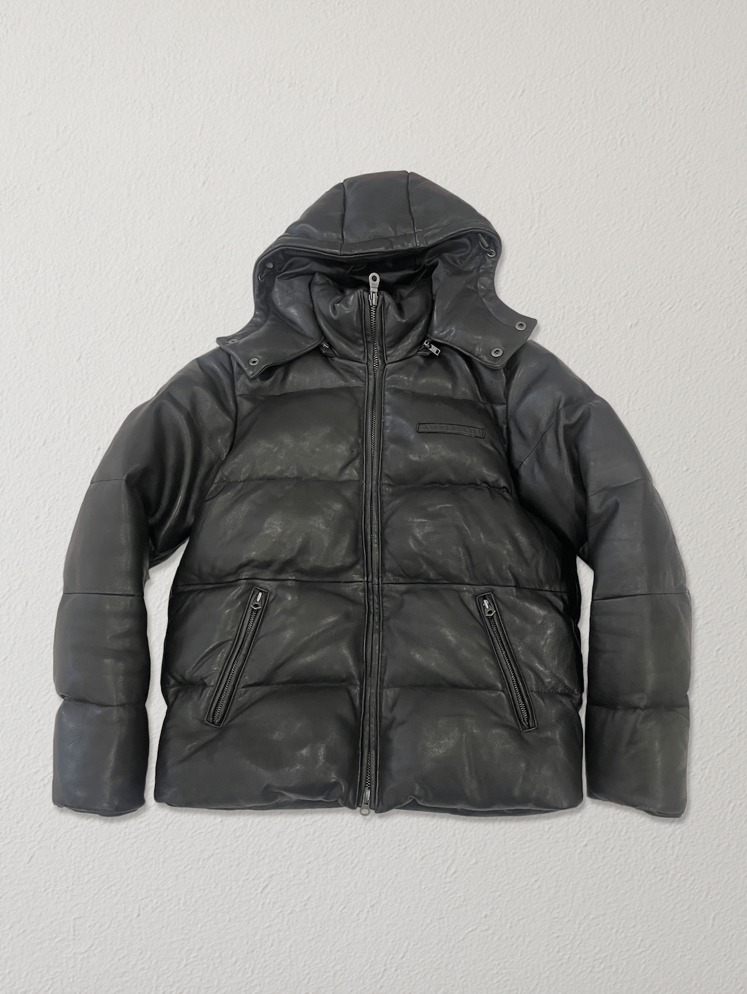 Avirex Black Avirex leather down jacket with removable hood Size US M / EU 48-50 / 2 - 1 Thumbnail