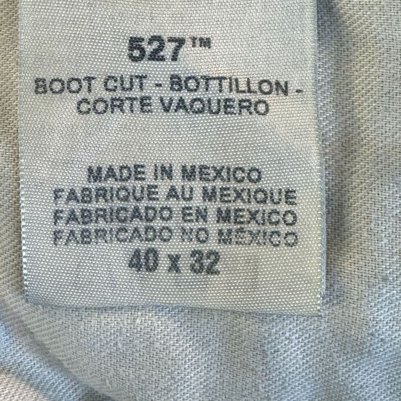 Levi's Levi's 527 Jeans Blue Denim Mid-Rise Bootcut 40 x 32 Men's Regular Slim Leather Logo Pocket Denim Jeans Size US 40 / EU 56 - 5 Thumbnail