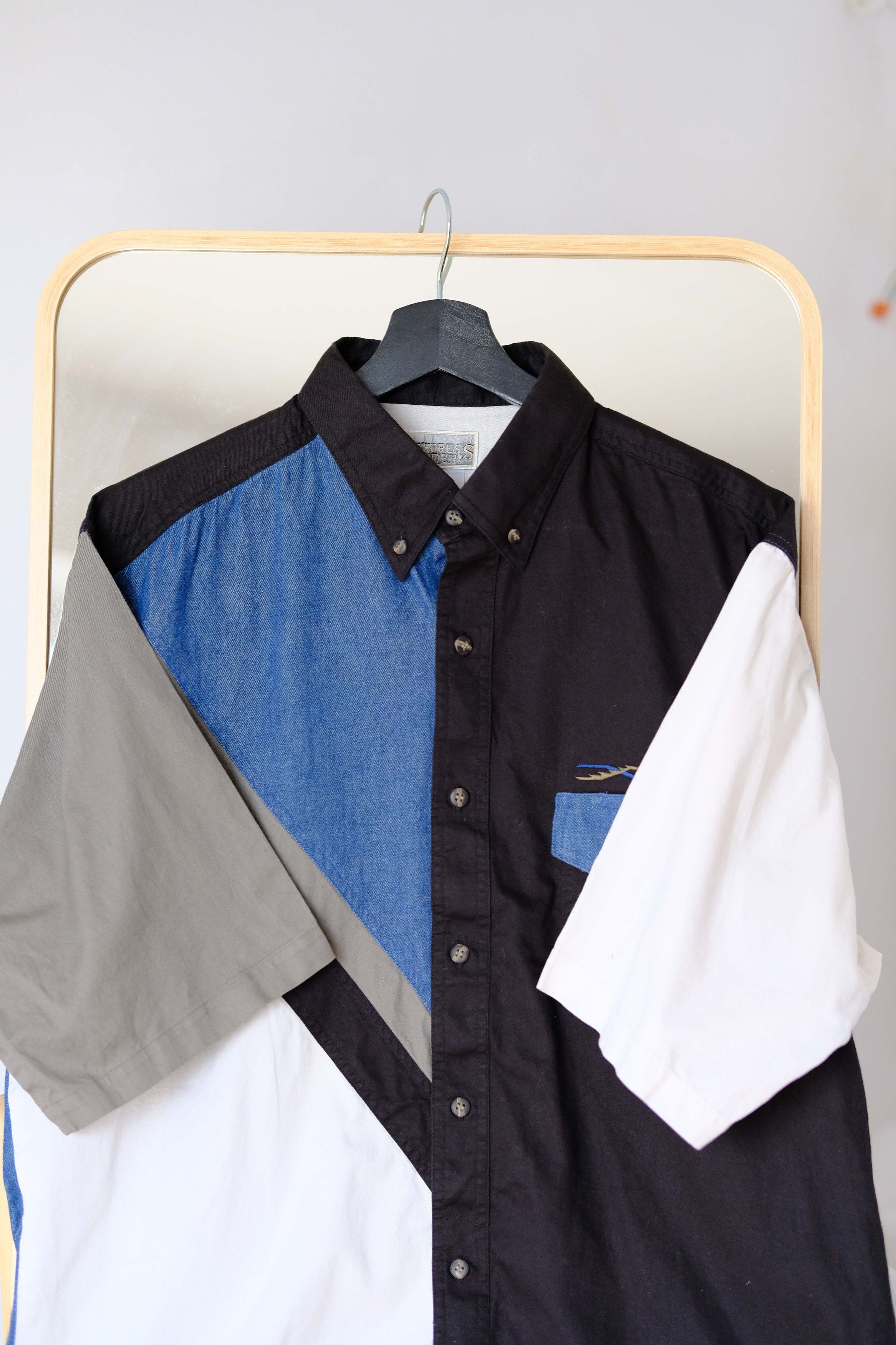 Express Express Rider shirt asymmetrical pattern Size US L / EU 52-54 / 3 - 5 Thumbnail