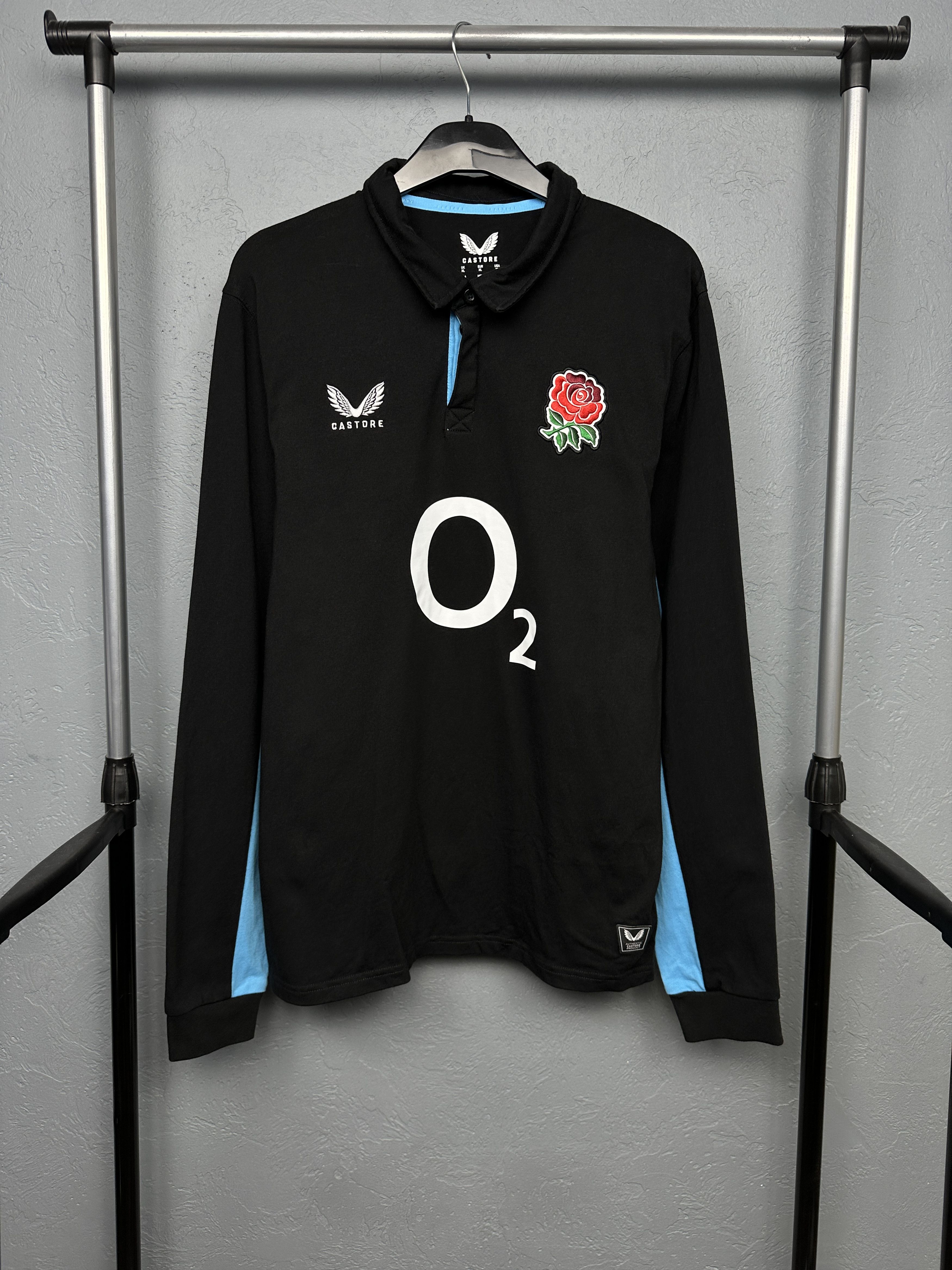Castore Castore O2 England Rugby Long Sleeve Polo Shirt Size US XL / EU 56 / 4 - 1 Thumbnail