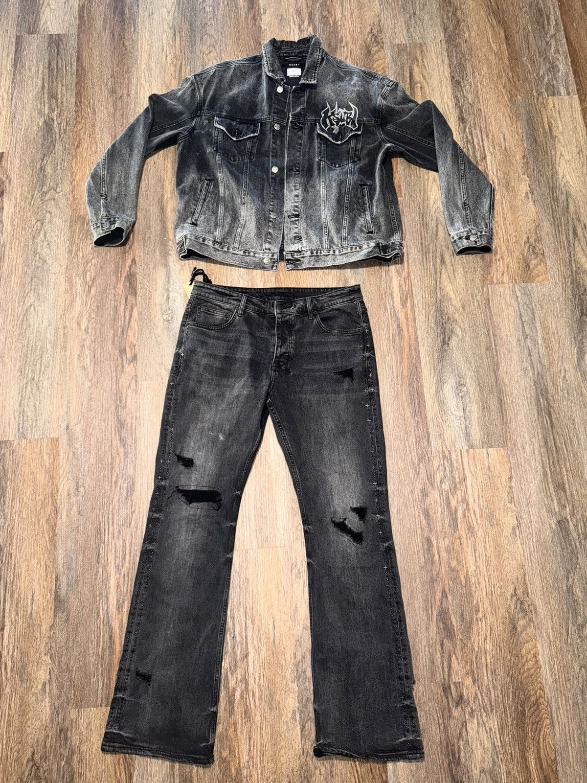 Ksubi Ksubi Denim jacket and Bronko mid-rise flared jeans Size US L / EU 52-54 / 3 - 1 Thumbnail