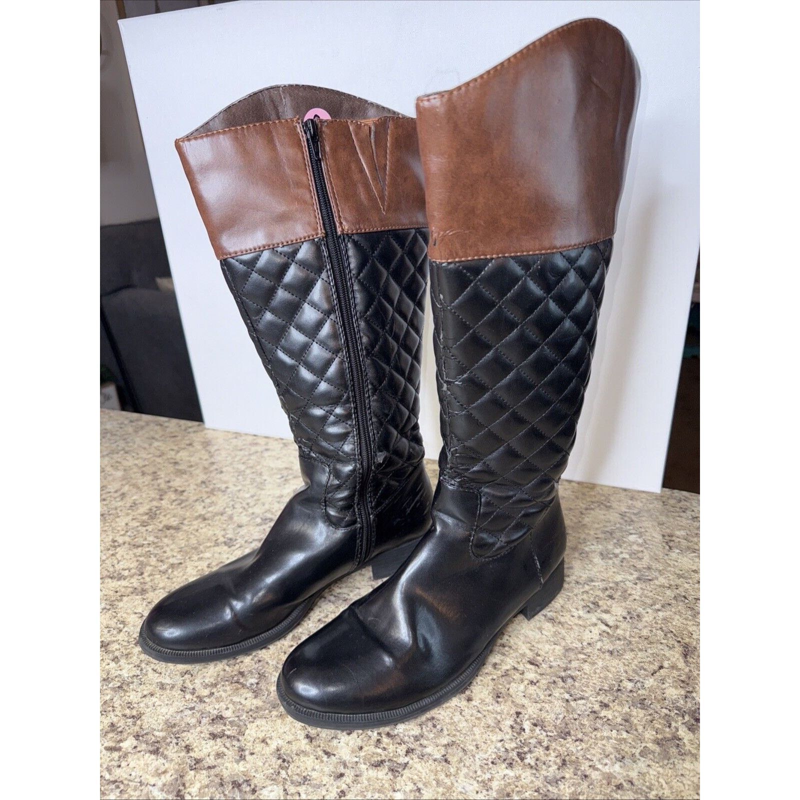 Apt. 9 Apt. 9 Tall Quilted Vegan Bristol Knee High Boots Women’s 9M Size US 9 / IT 39 - 5 Thumbnail