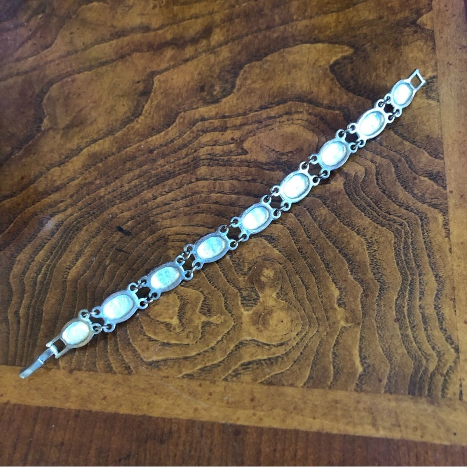 Vintage Vintage natural stone cabochon link bracelet Size ONE SIZE - 4 Thumbnail