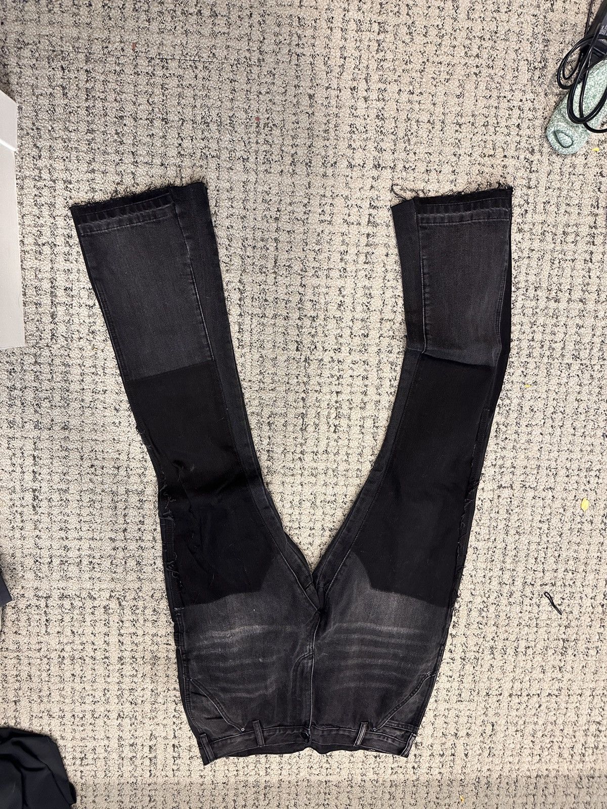 MNML Mens B167 Paisley Flare Denim Size 32 Black | eBay