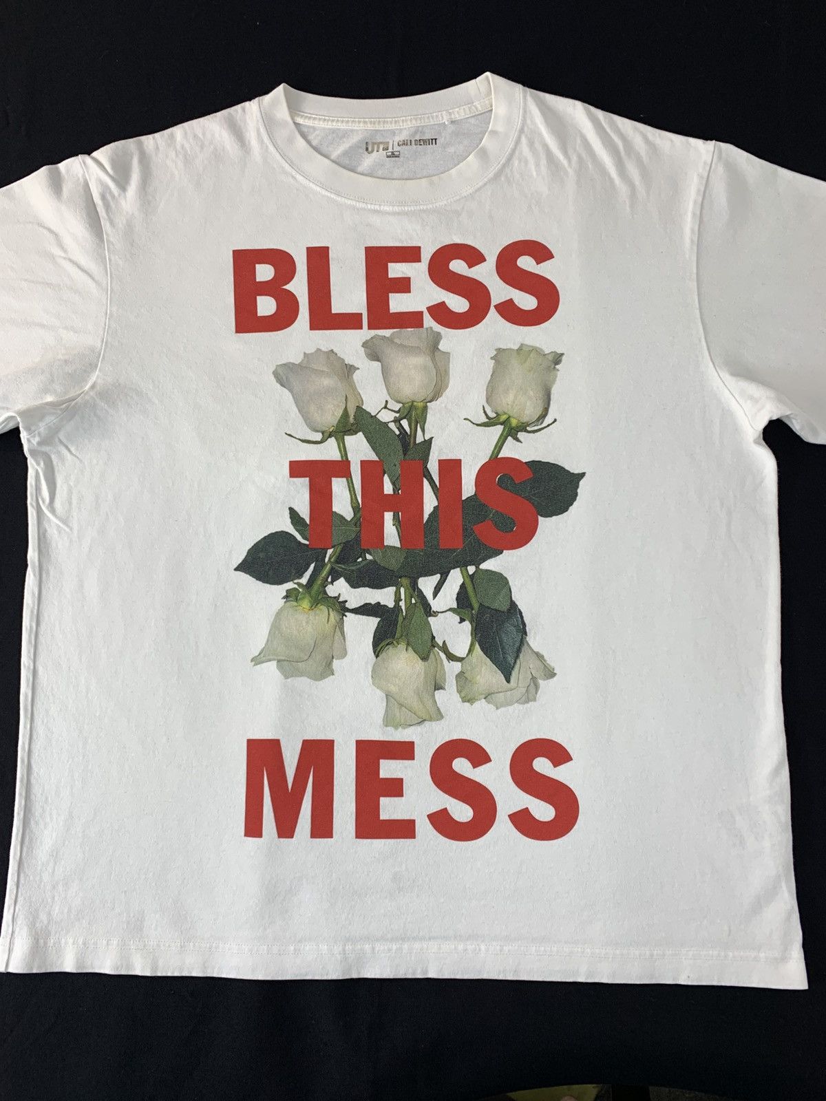 Other Hype Cali Dewitt Bless This Mess White Roses Screen Tee Size US XL / EU 56 / 4 - 3 Thumbnail