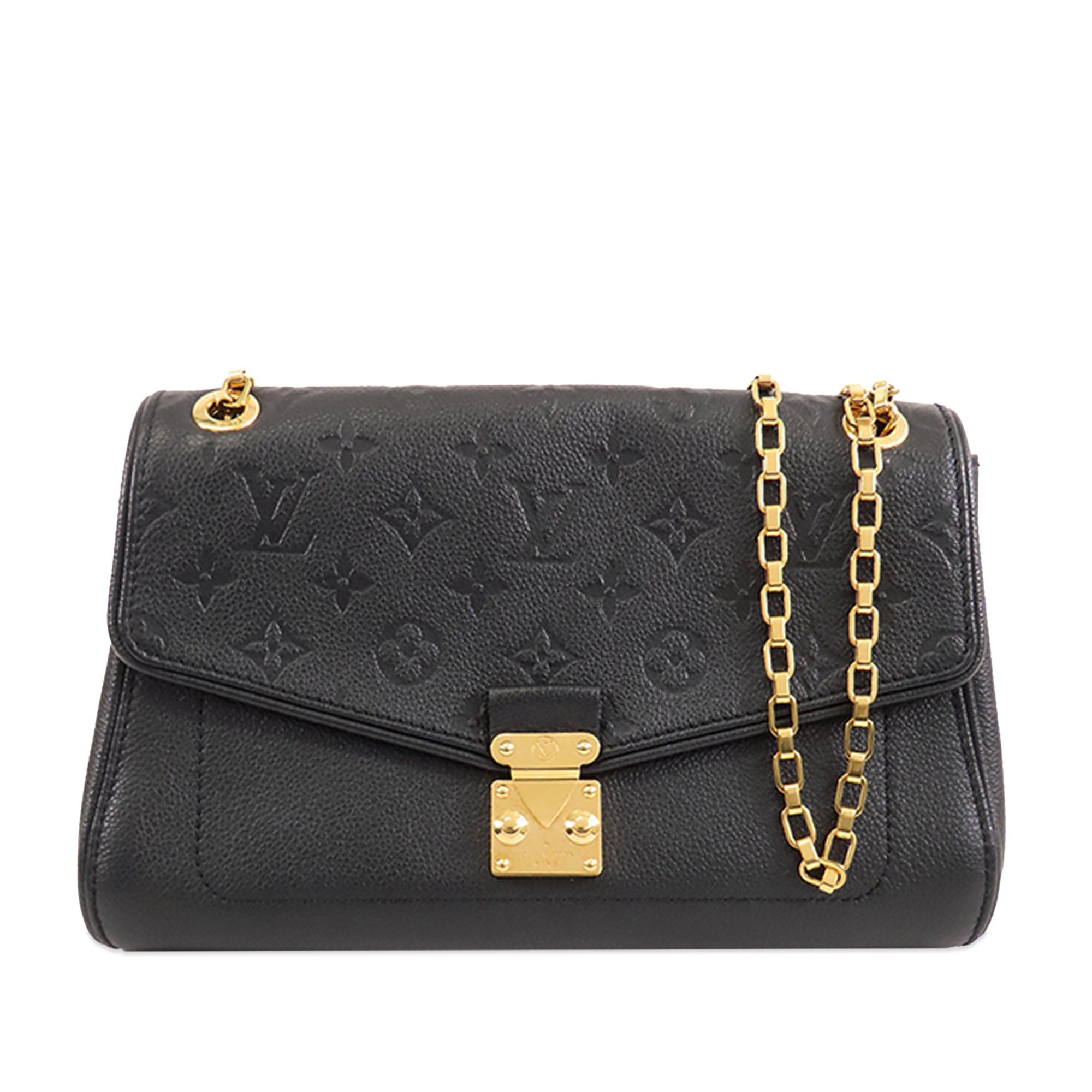 image of Louis Vuitton Monogram Empreinte Saint Germain Pm Shoulder Bag in Black, Women's