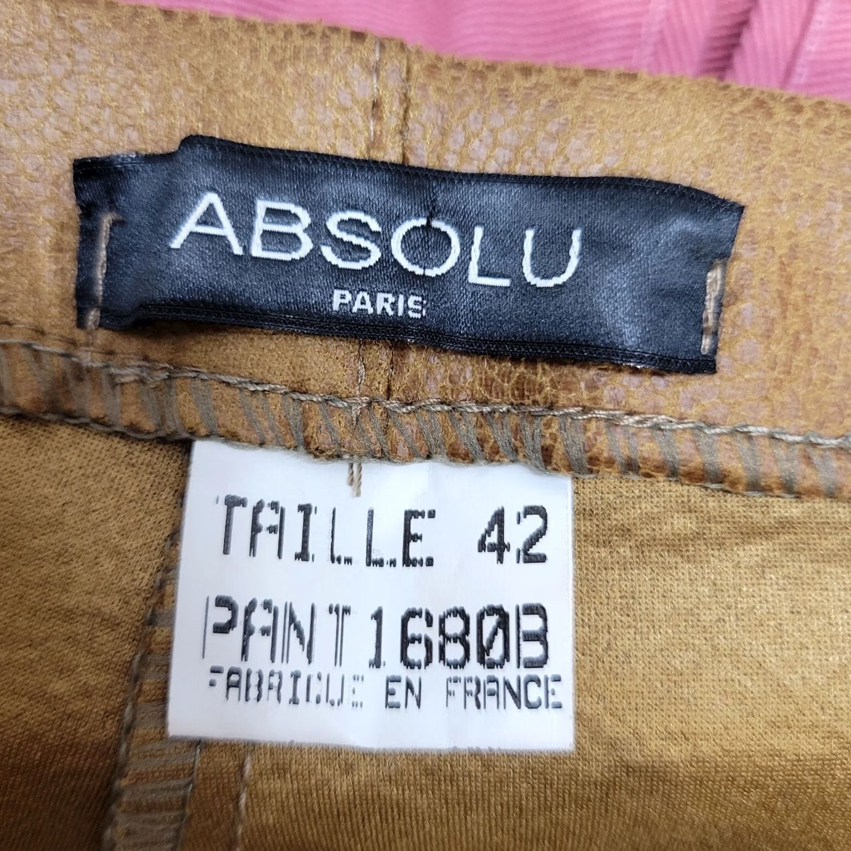 Vintage VINTAGE Paris Faux Leather Pull On Pants Leggings Women Brown 6 42 US 6 Style: Leggings Size 28" / US 6 / IT 42 - 6 Thumbnail