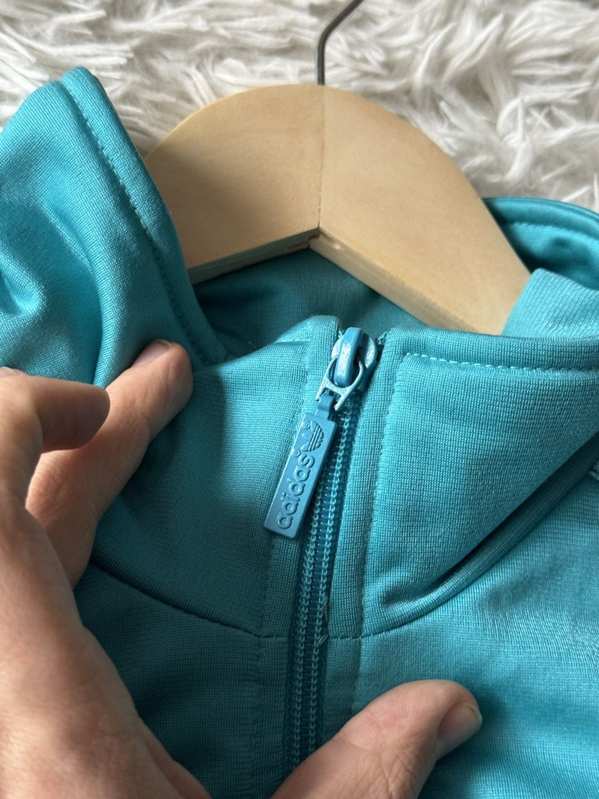 Adidas × Vintage Crazy Adidas Turquoise Vintage Retro 90s Zip Track Suit Size US M / EU 48-50 / 2 - 12 Thumbnail