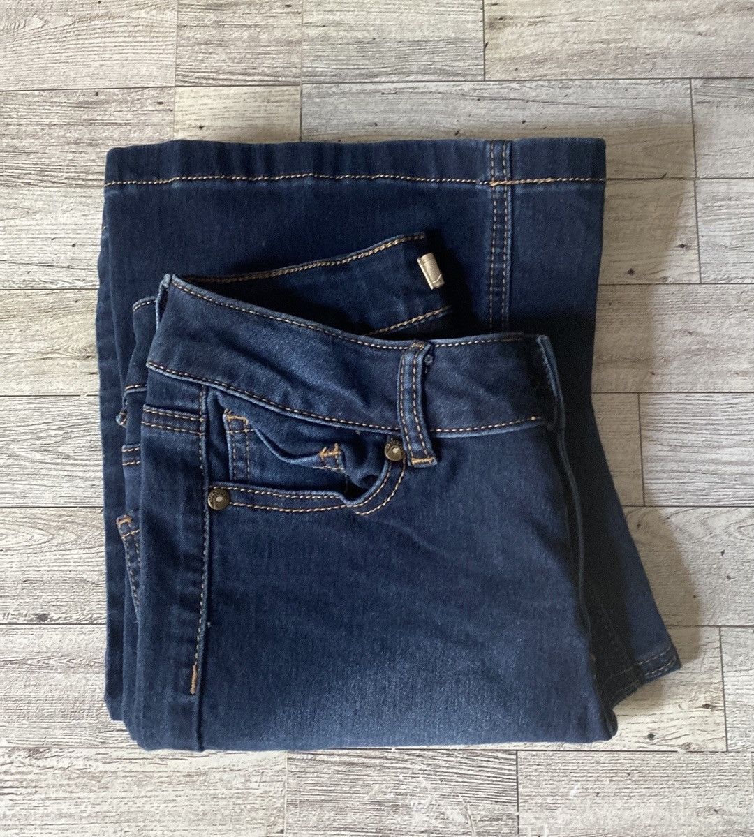 Vintage Retro, Blue Spice, Dark Wash, Flare Leg, Denim Jeans Size 28" / US 6 / IT 42 - 9 Thumbnail