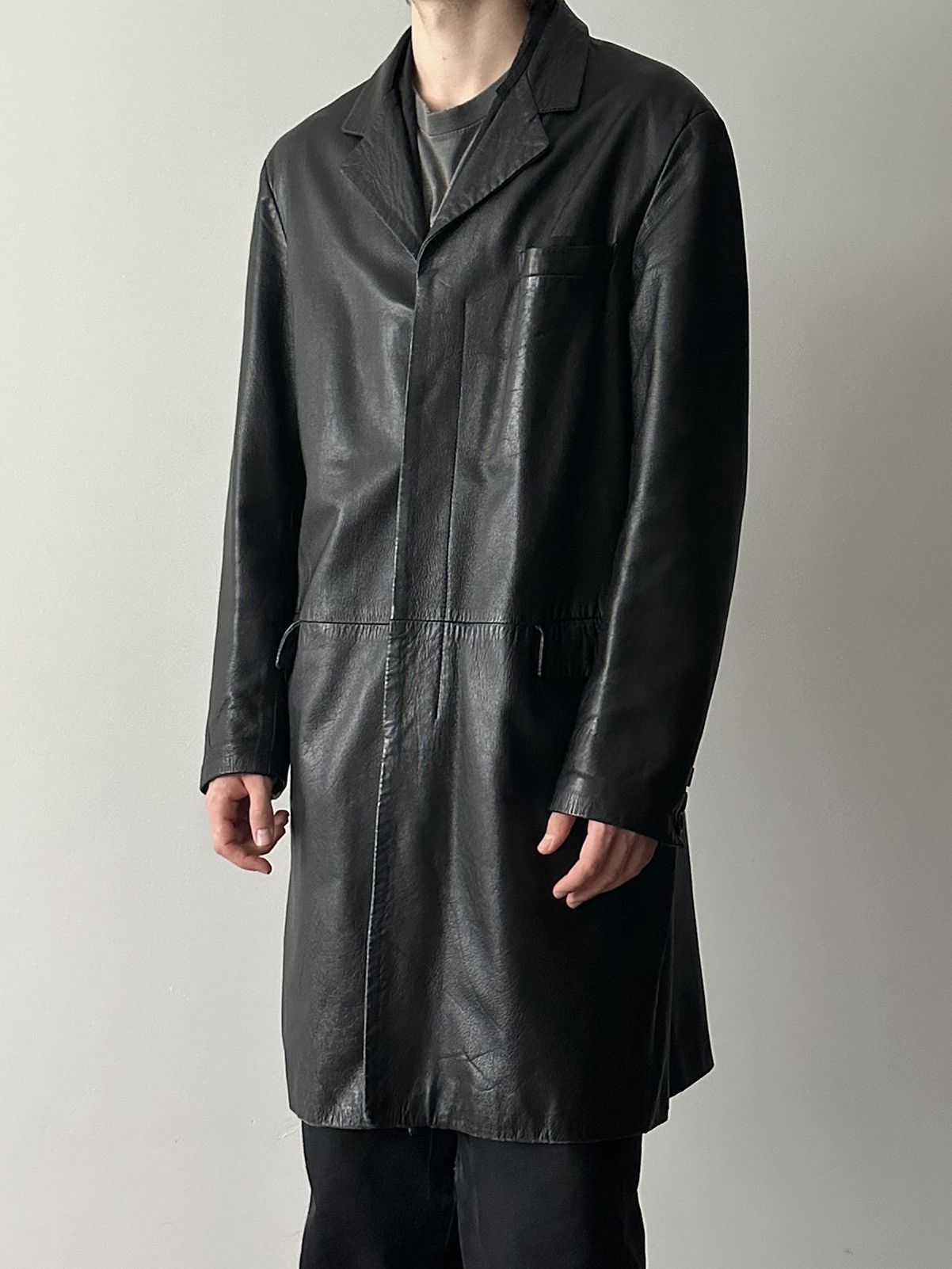Alexander McQueen Alexander McQueen 90’s Long Leather Coat Size US L / EU 52-54 / 3 - 2 Thumbnail