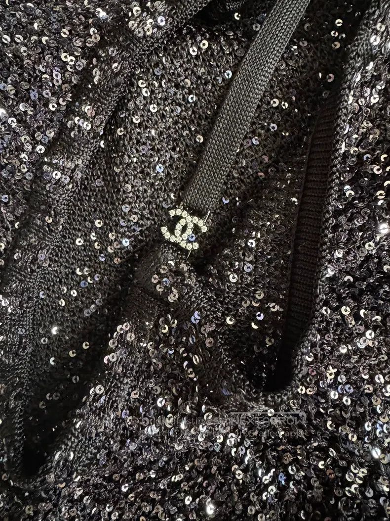 Chanel Chanel Black suspender vest with glittering diamonds Size XS / US 0-2 / IT 36-38 - 4 Thumbnail