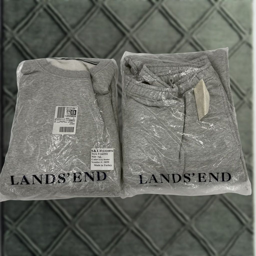 Lands' End Lands' End Sweatshirt Set Gray XL Men New Sweatpants Included Pullover Size XL Regular No Packaging (if adhering to rule: keep original words) Size US XL / EU 56 / 4 - 1 Thumbnail