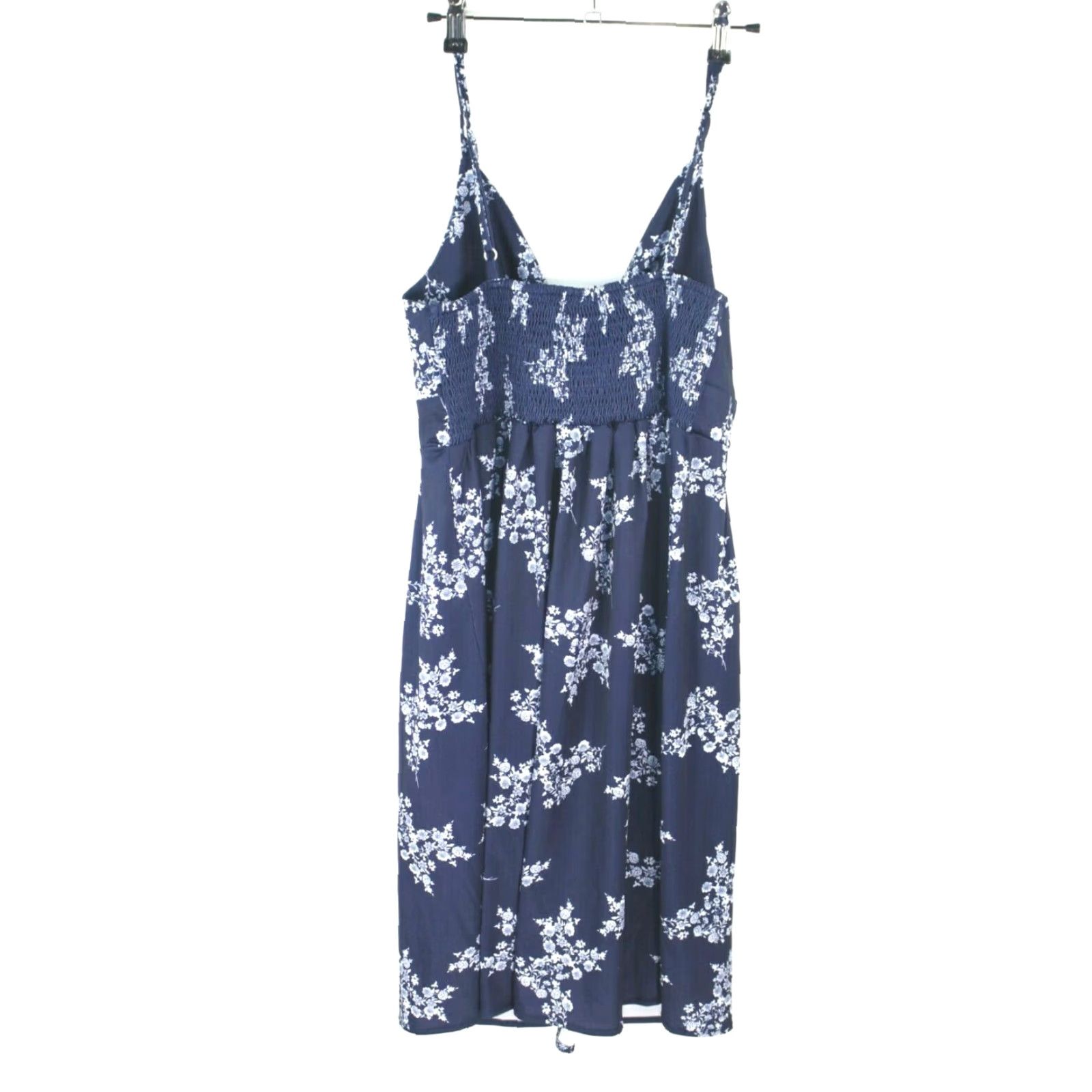 Vintage Ecowish Women's Tie Front Spaghetti Strap Floral Blue Summer Dress Adult Large 29" 30" Chest Sleeveless Florals Womens Size L / US 10 / IT 46 - 2 Thumbnail