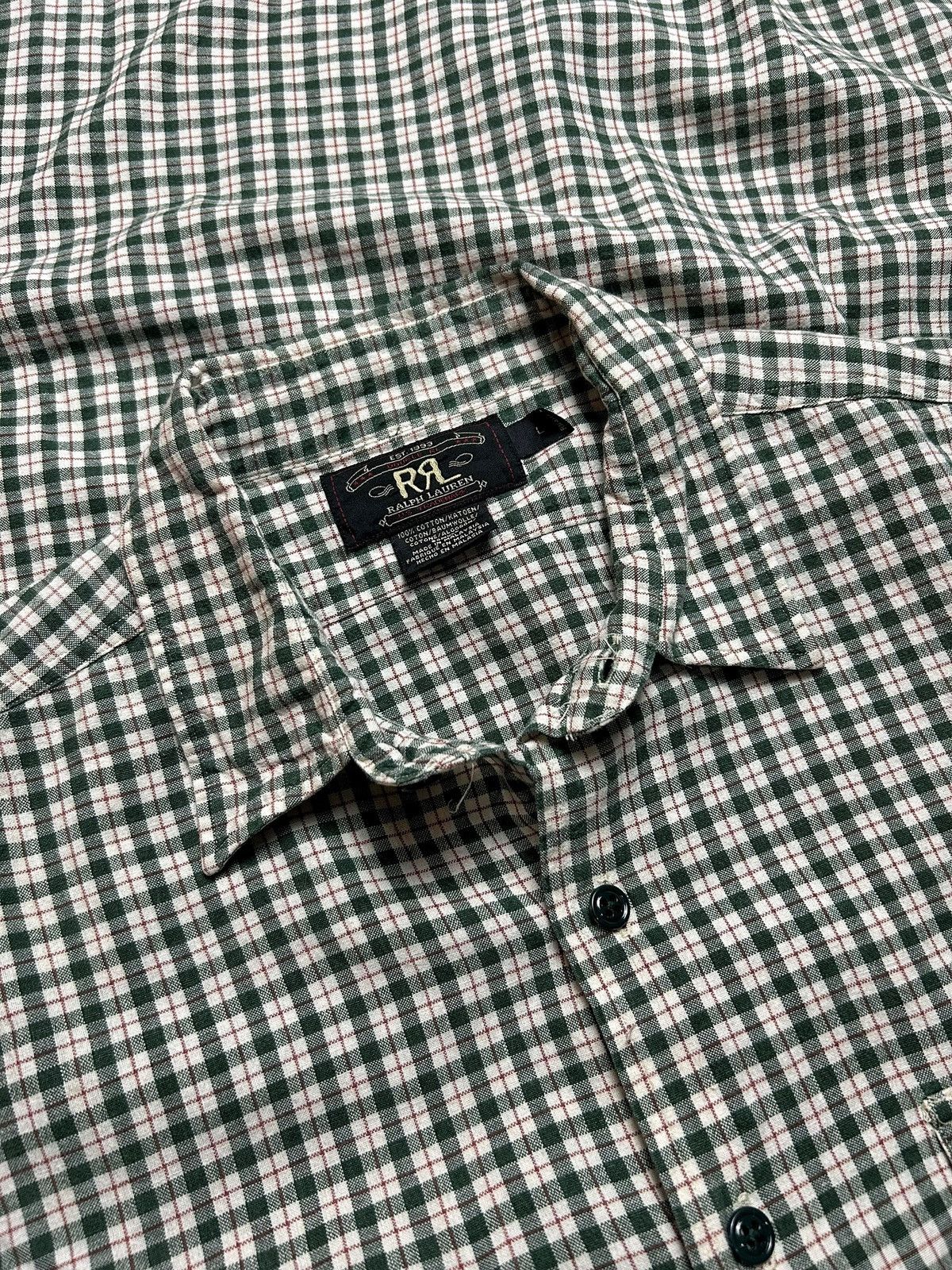 RRL Ralph Lauren Vintage RRL Double RL Mens Plaid Flannel Short Sleeve Size US XL / EU 56 / 4 - 9 Thumbnail
