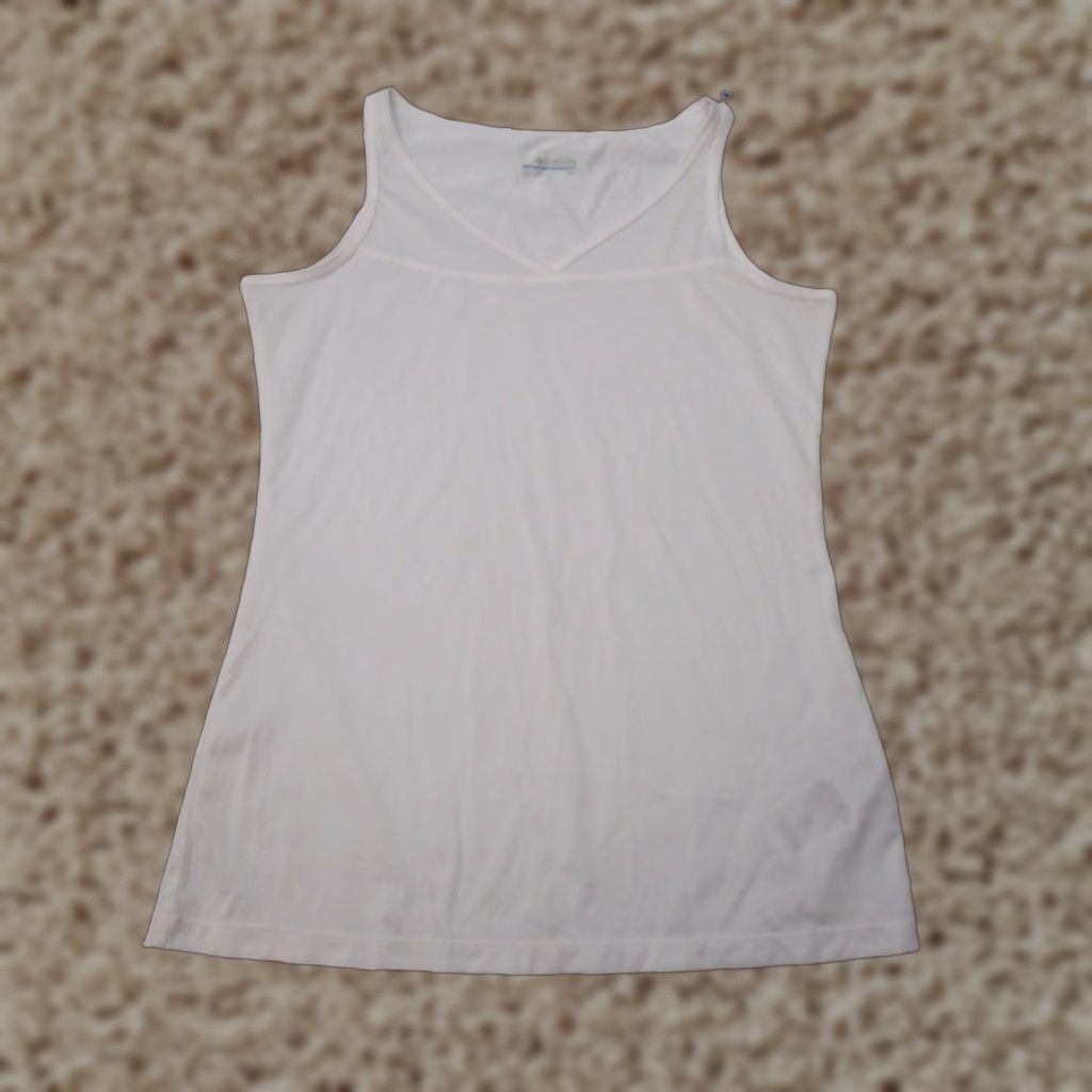 Essentials Columbia Womens Tank Top White V-Neck Activewear Size S Size S / US 4 / IT 40 - 1 Thumbnail