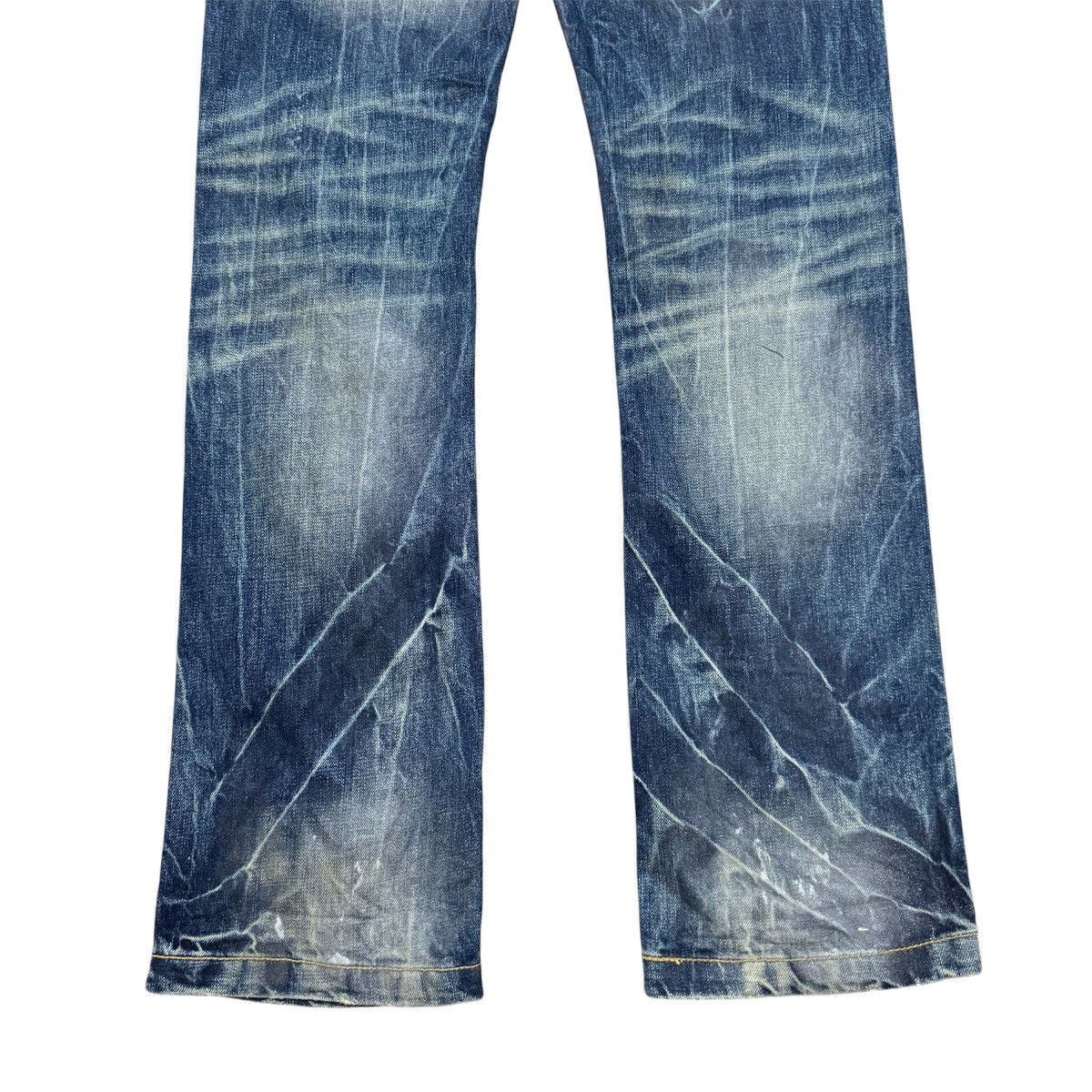 Japanese Brand ARMY OF NO Leather Trimm Denim Painter Jeans Studded Size US 30 / EU 46 - 12 Thumbnail