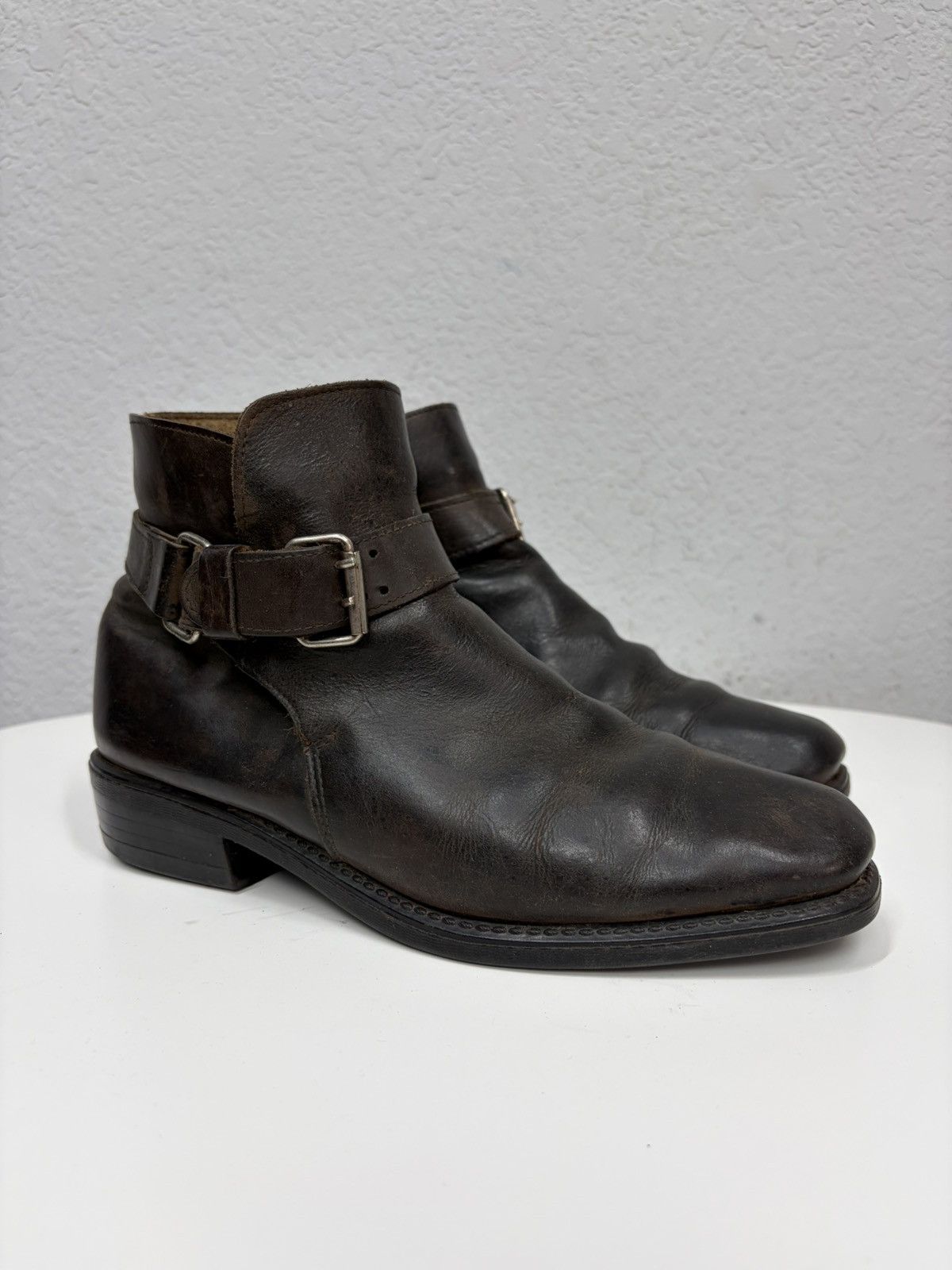 If Six Was Nine AS 98 Vibe Artisan Black Leather Side Zip Ankle Biker Boots Size US 8 / EU 41 - 4 Thumbnail