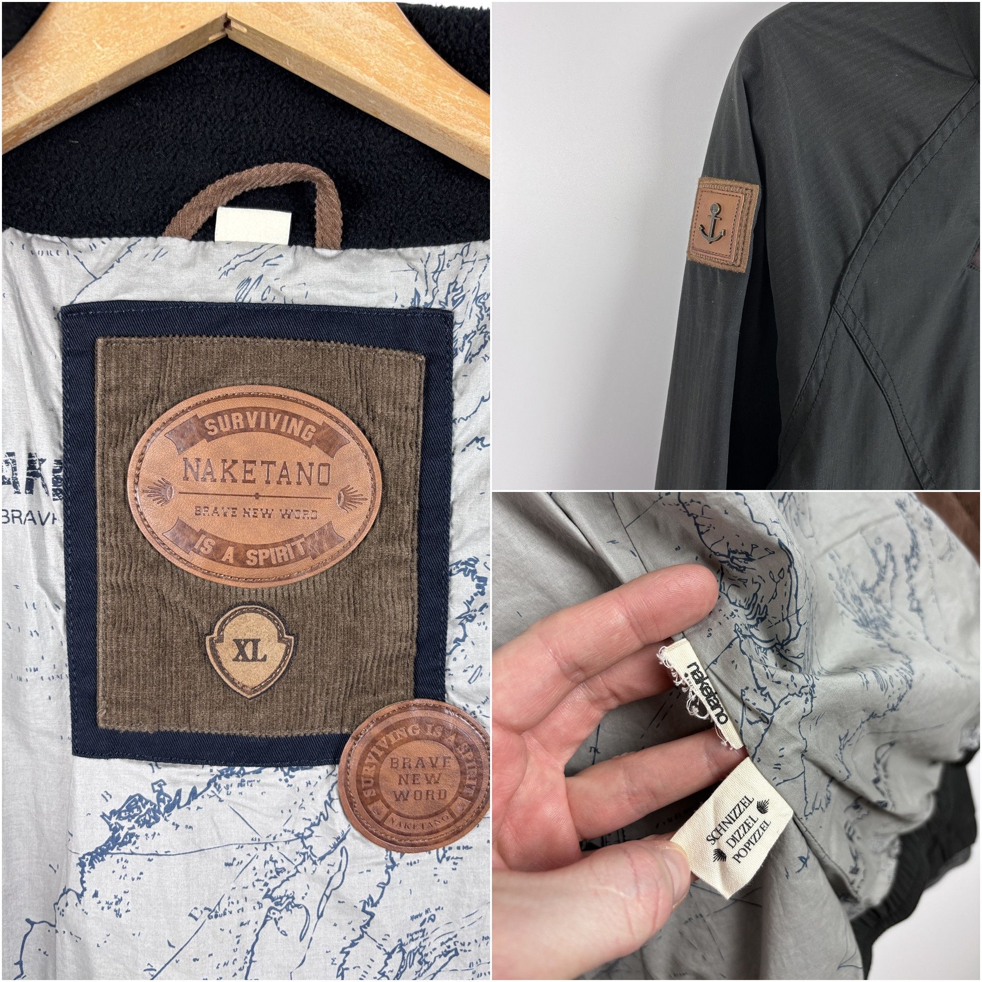Naketano Womens Naketano Jacket Cotton Blend Gray Size XL Size XL / US 12-14 / IT 48-50 - 9 Thumbnail