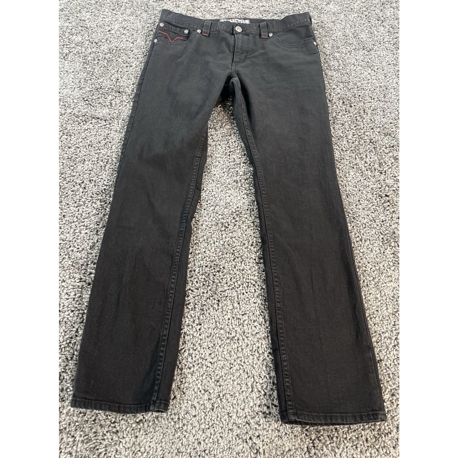 Affliction Affliction Jeans Mens 38x34 Distressed Dark Wash Premium Gage Denim Blue Jeans Mens 38 Regular Distressed Size US 38 / EU 54 - 7 Thumbnail