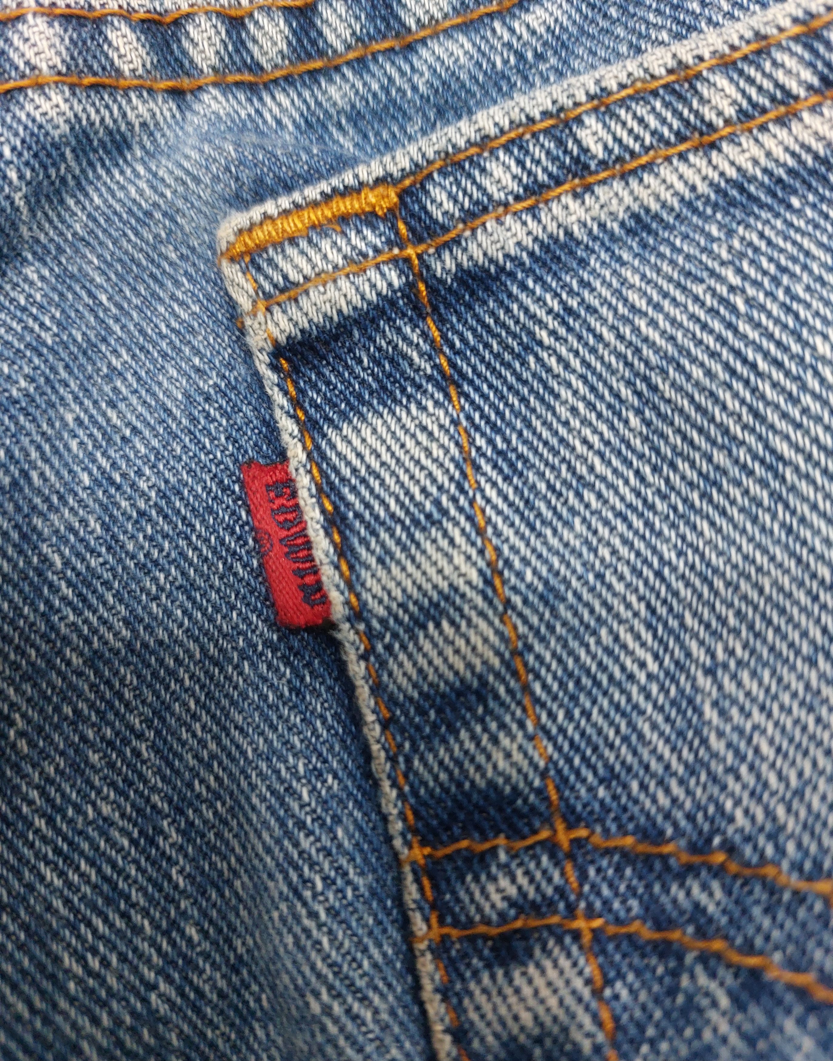 Edwin VINTAGE EDWIN 503 REGULAR DISTRESSED MUD WASH JAPANESE DENIM Size US 35 - 13 Thumbnail