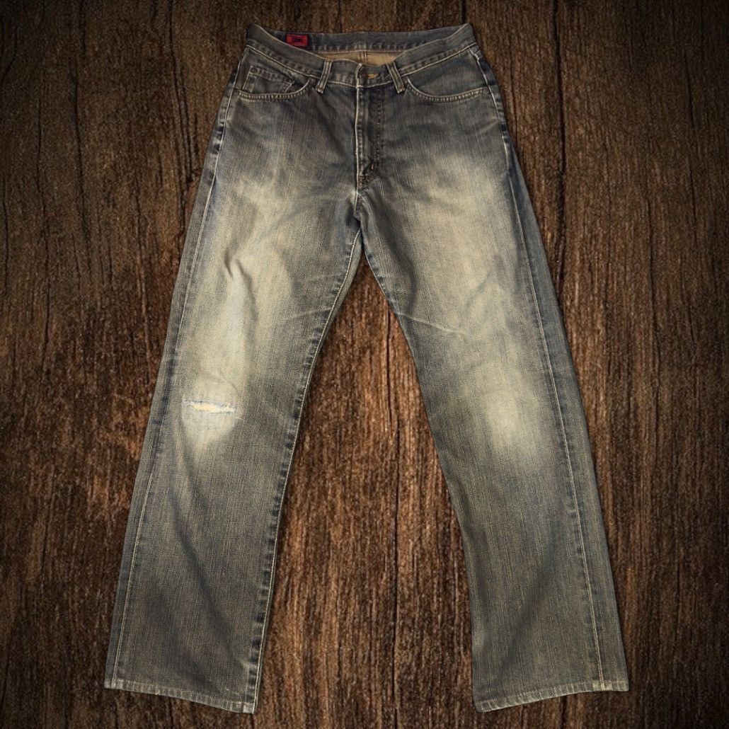 If Six Was Nine 90s Japanese Rusty Edwin 503 Regular Aging Faded Denim Size US 31 - 2 Thumbnail