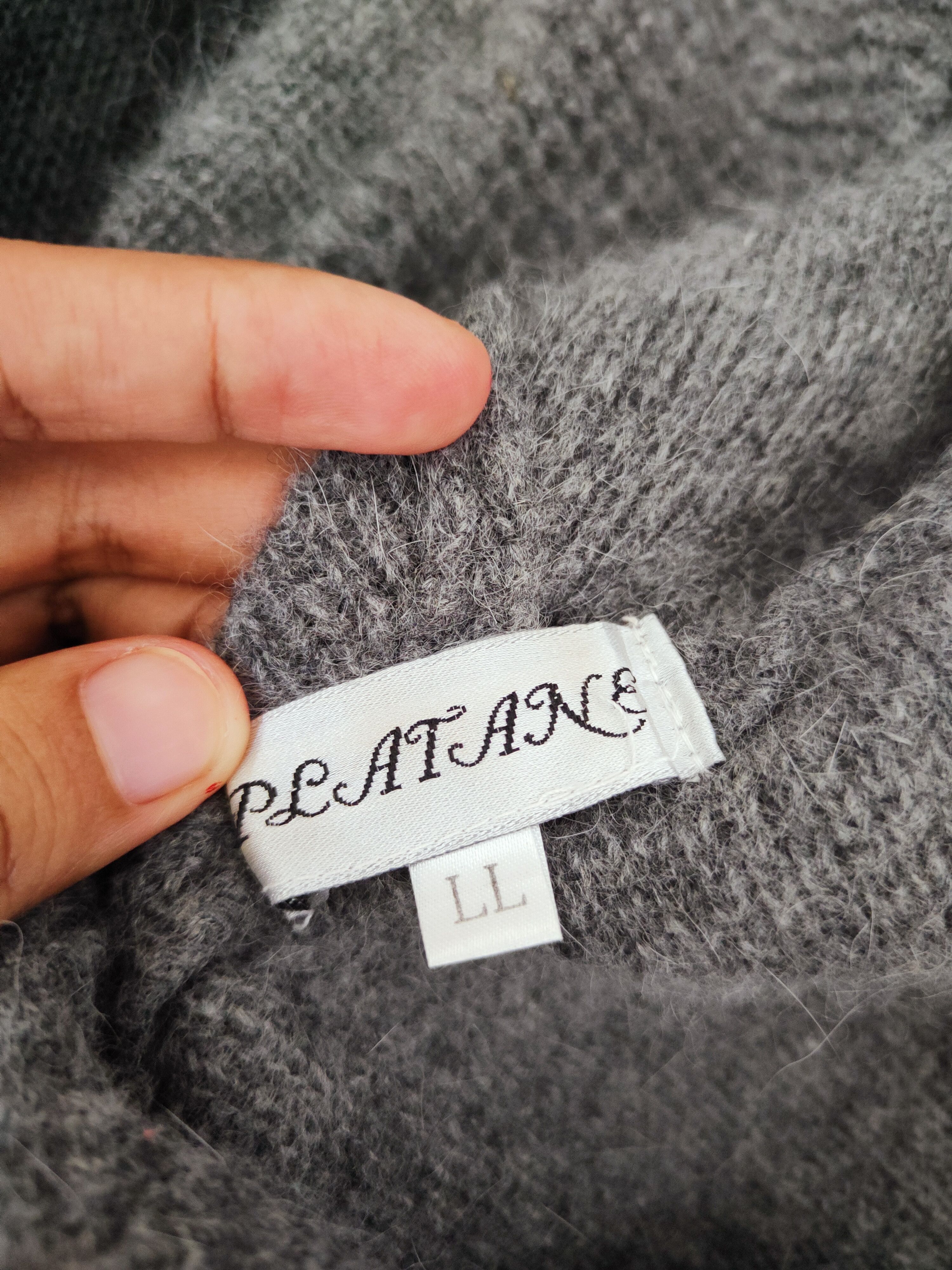 Japanese Brand Platane Gray Knitwear Hoodie Wool Duffle Cardigan #W158 Size US L / EU 52-54 / 3 - 14 Thumbnail