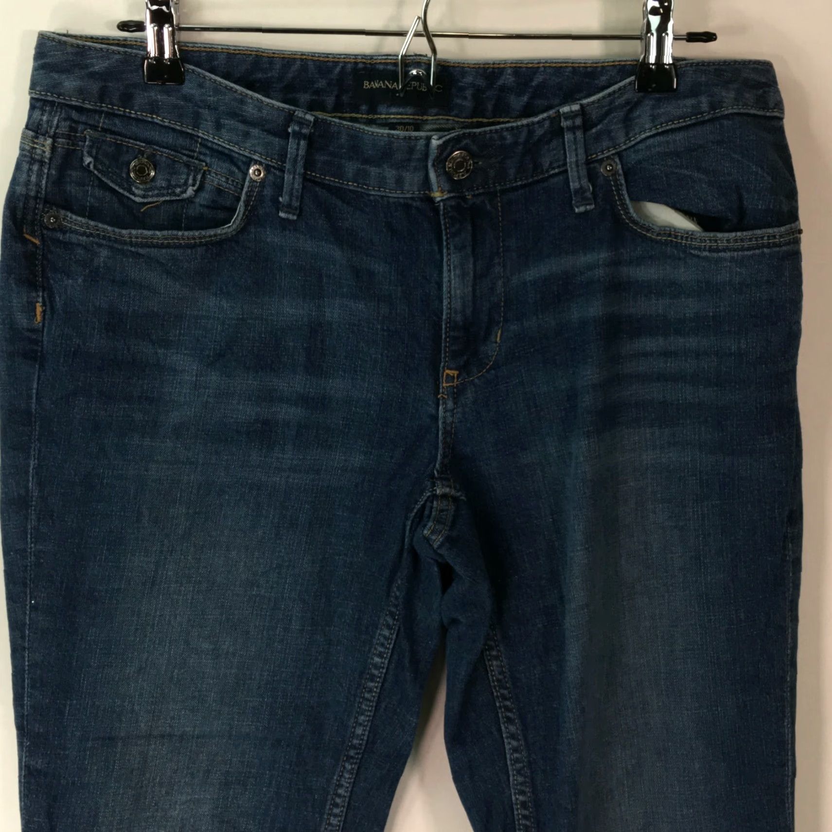 Banana Republic VINTAGE Banana Republic Women's Capri Jeans Size 30/10 Regular Low Rise Blue Stretch Denim 22 Inseam Women's Size 30" / US 8 / IT 44 - 2 Thumbnail