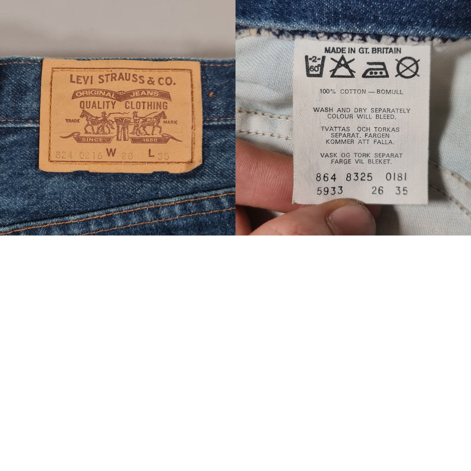 Levi's VINTAGE Levi's Womens Jeans Blue W26 L34 Orange Tab 80s 824 0216 Tapered Denim Jeans Womens Medium Blue 80s 826 Size 26" / US 2 / IT 38 - 8 Thumbnail