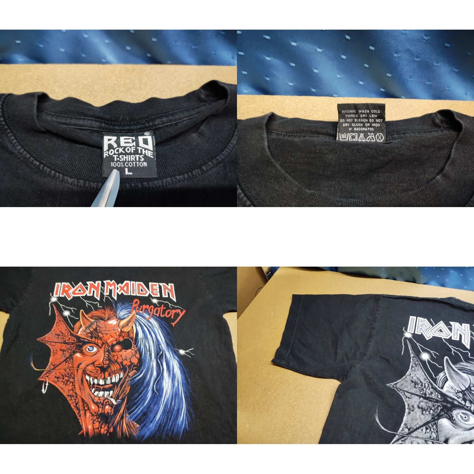 Vintage Iron Meiden Purgatory T-Shirt Mens Size L Music Metal Band Vintage Reo Rock Size US L / EU 52-54 / 3 - 9 Thumbnail